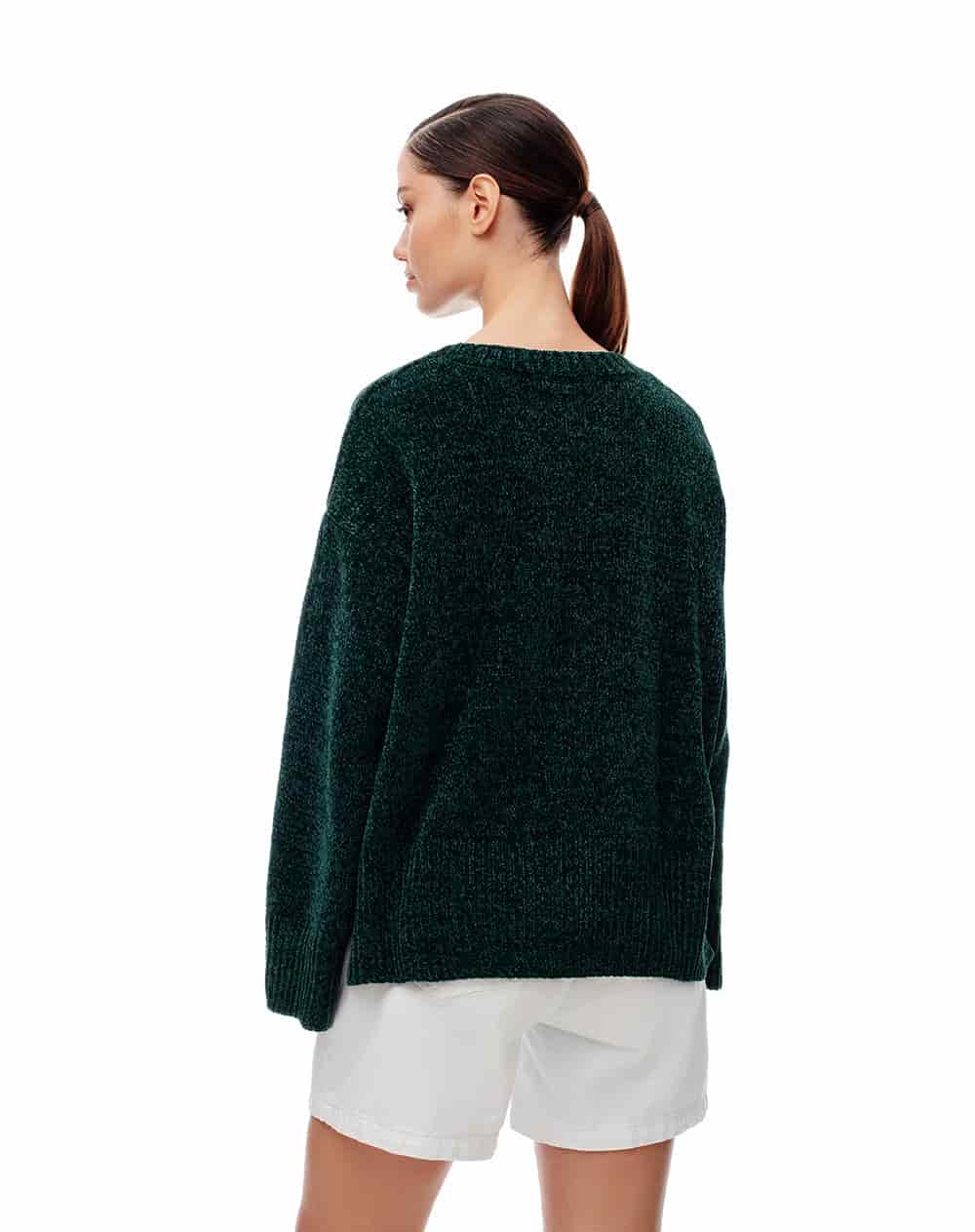 Suéter oversize verde mujer - miniatura 3