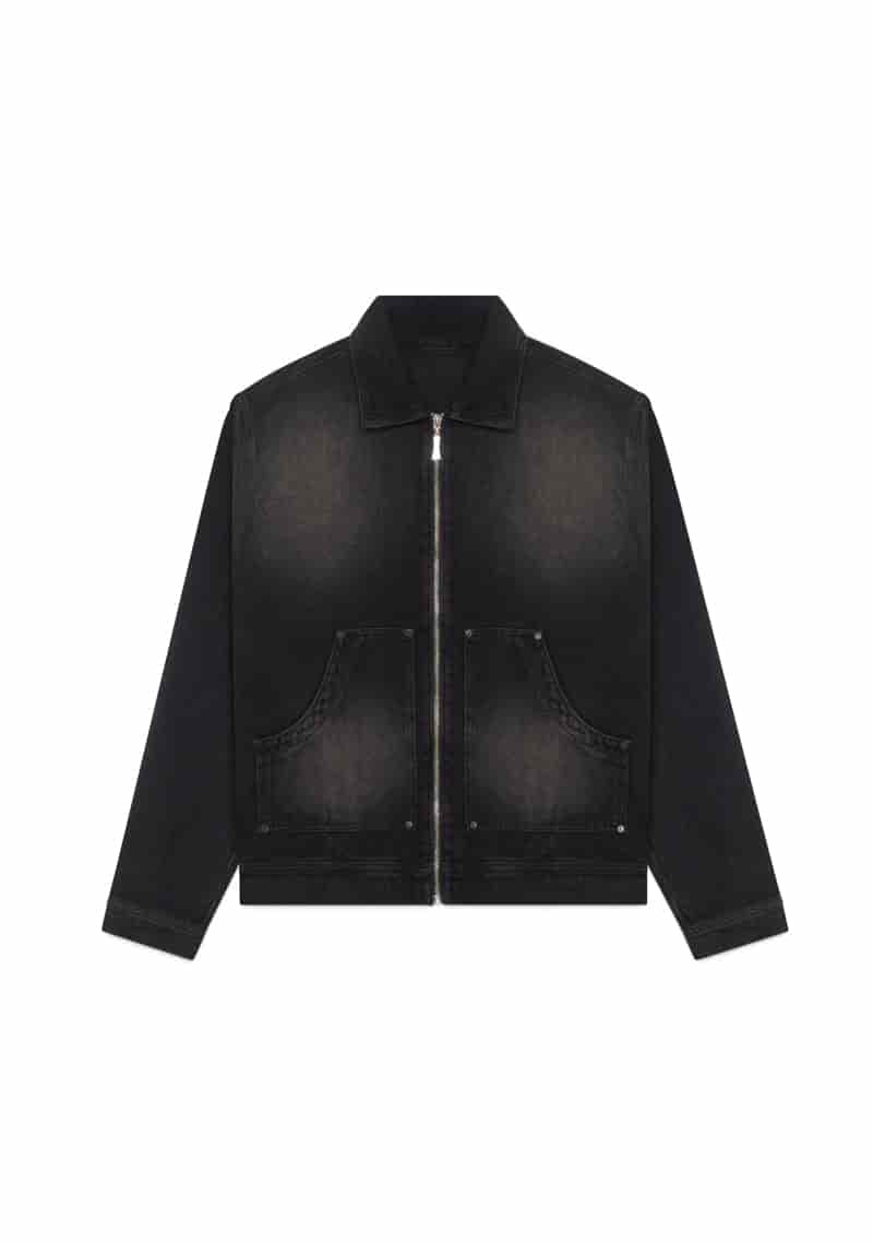 Monclair washed black jacket - miniatura 1