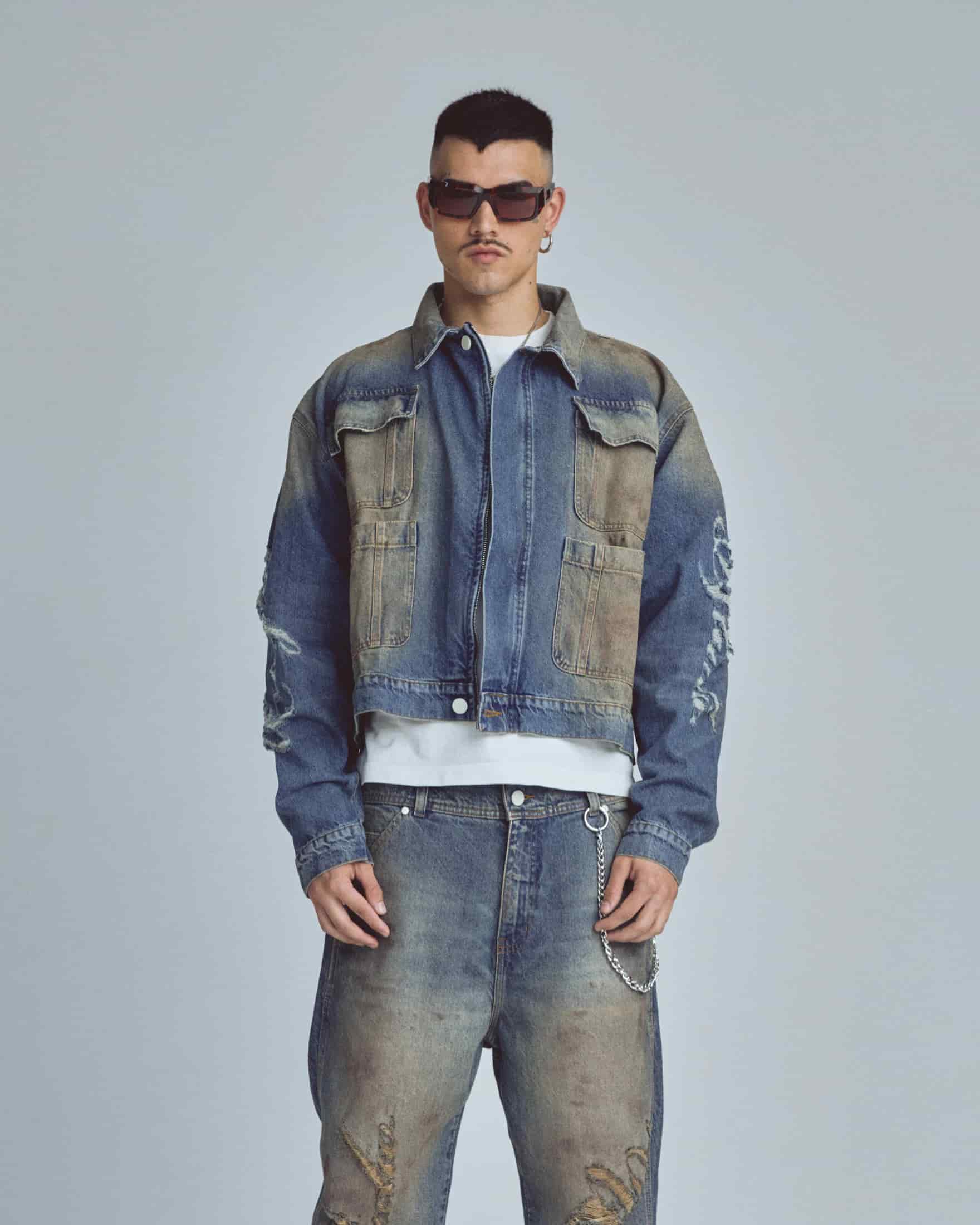 Stardust Undgld Studio Boxy Fit Jacket Mechanic Blue - miniatura 2