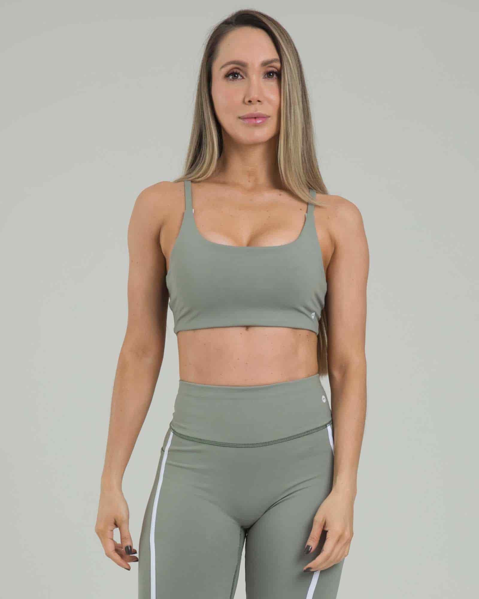 Top sisa sculpt line verde arcilla lumen FIBER - miniatura 1