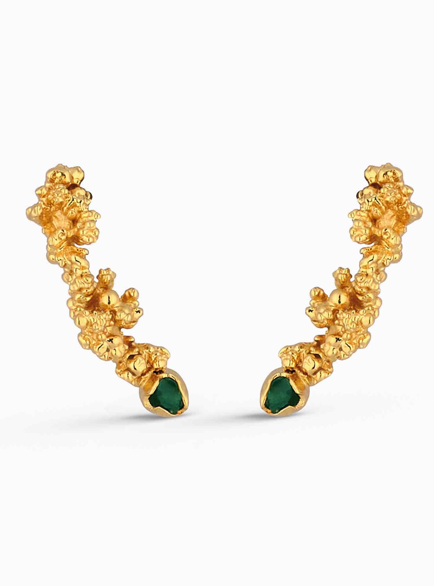 Aura Emerald Climbing Earrings - miniatura 1