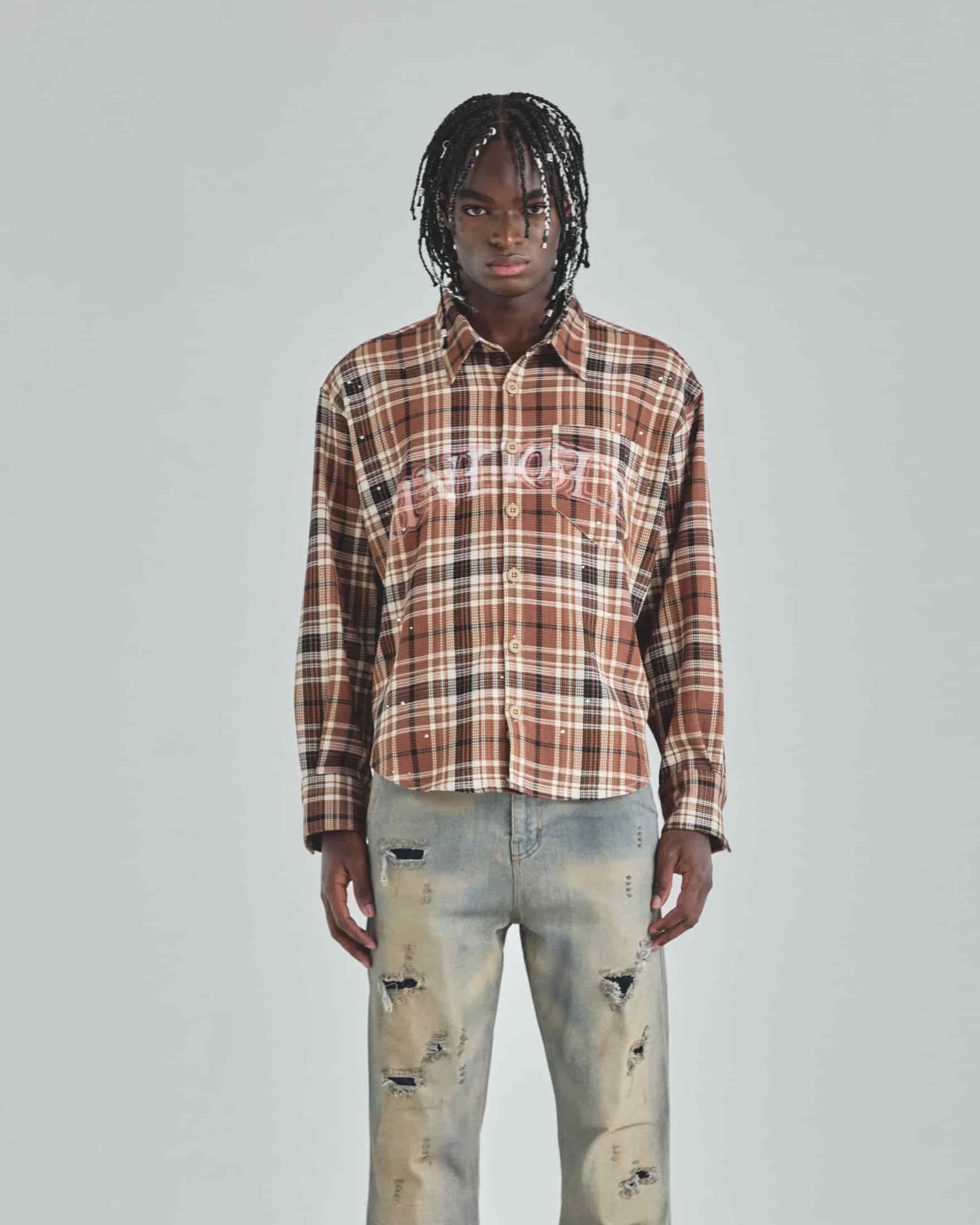 Act 1 Faith Flannel Shirt Plaid Brown - miniatura 2