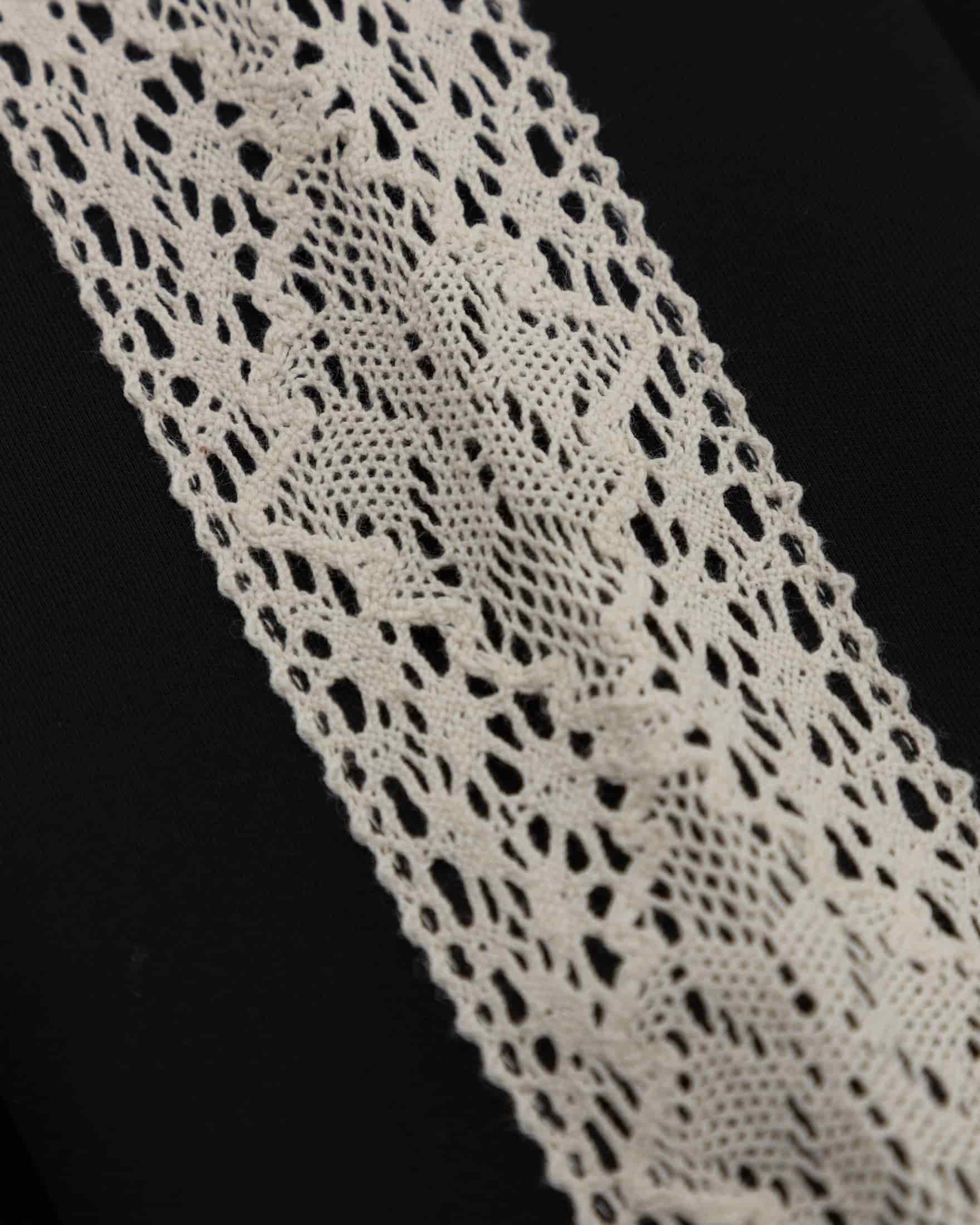 W Basics Undgld Lace-panel Track Jacket Black - miniatura 6