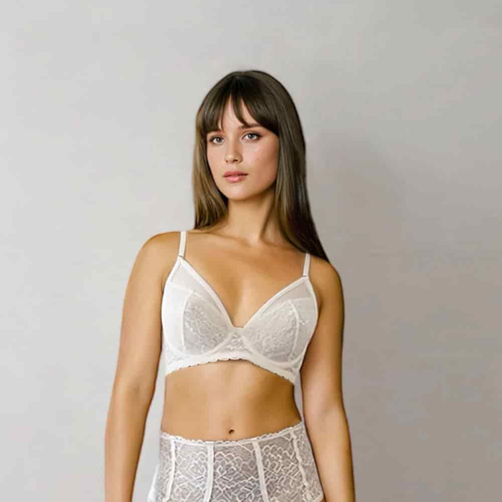 Bralette en Encaje y Tull Lujo Nocturno. - miniatura 7