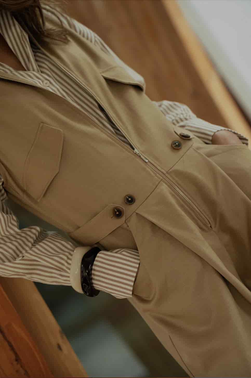 Jumpsuit Dune de tencel/algodón | Camel - miniatura 5