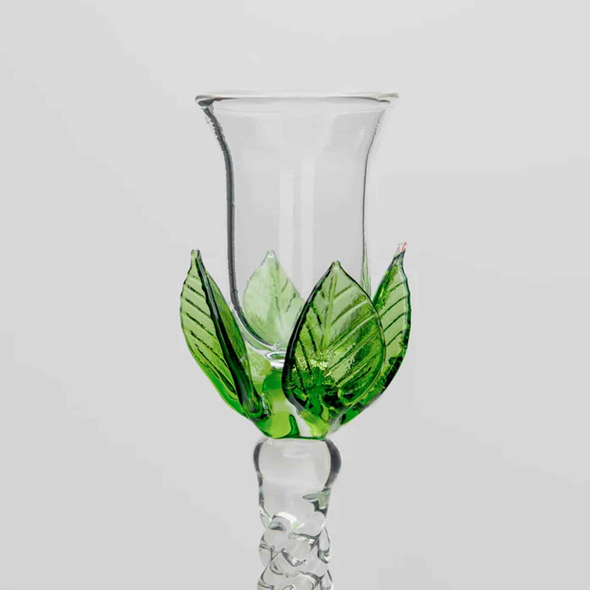 Set Candelabro Hojas de Vidrio L Y M - miniatura 2