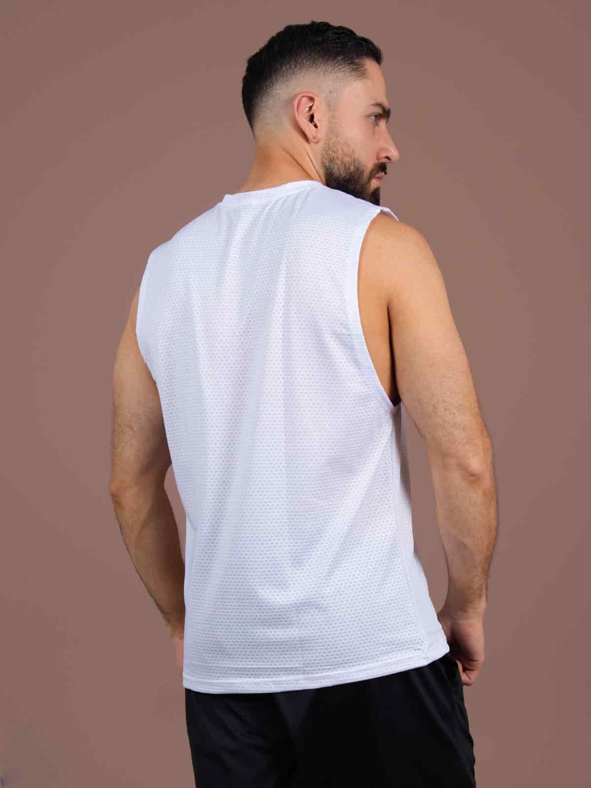 camisilla hombre panal blanco - miniatura 4
