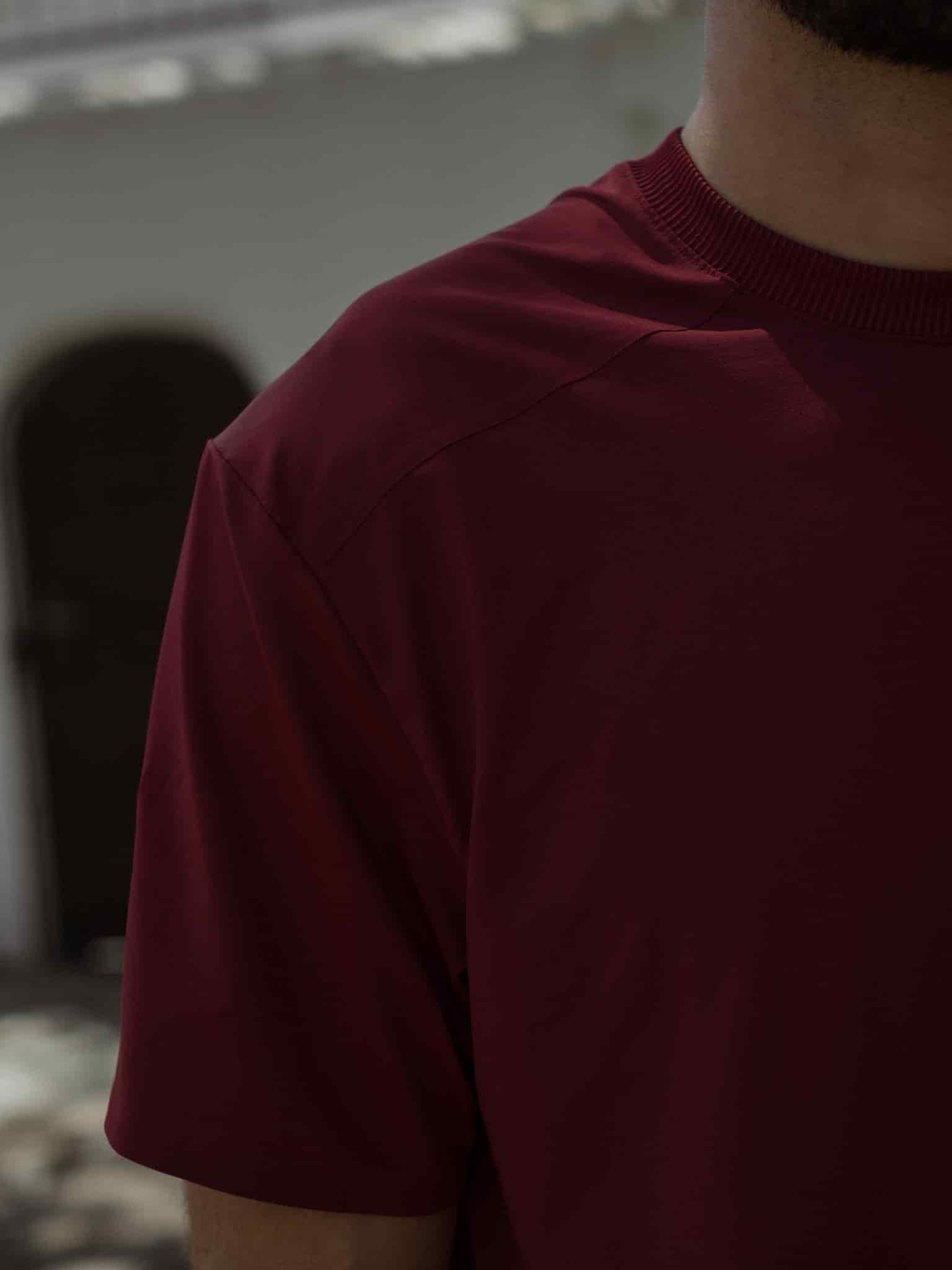 MEN STRUCTURED WORKOUT T-SHIRT - BERRY - miniatura 17