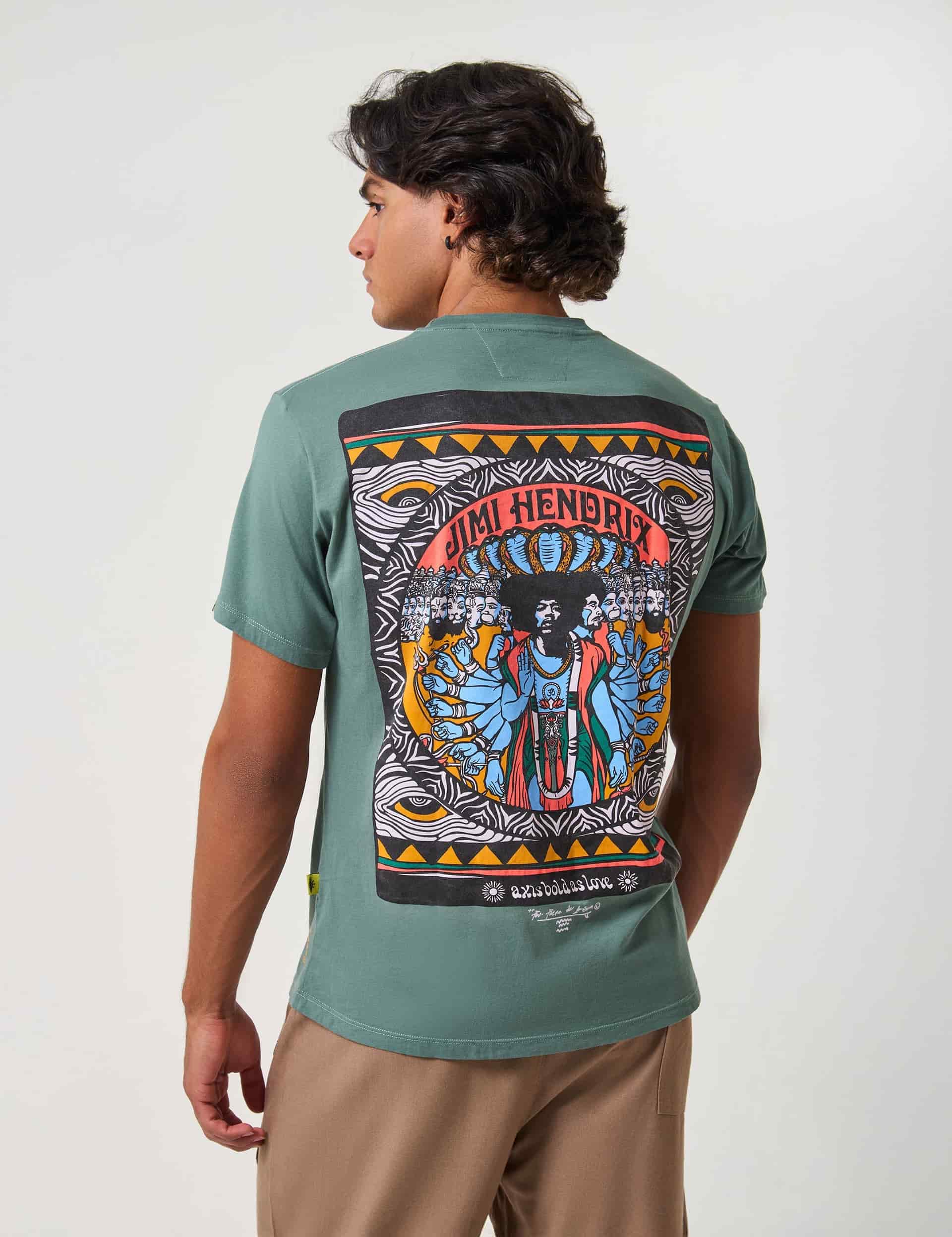 Camiseta Regular Fit Littler Wing verde pino Unisex - miniatura 8