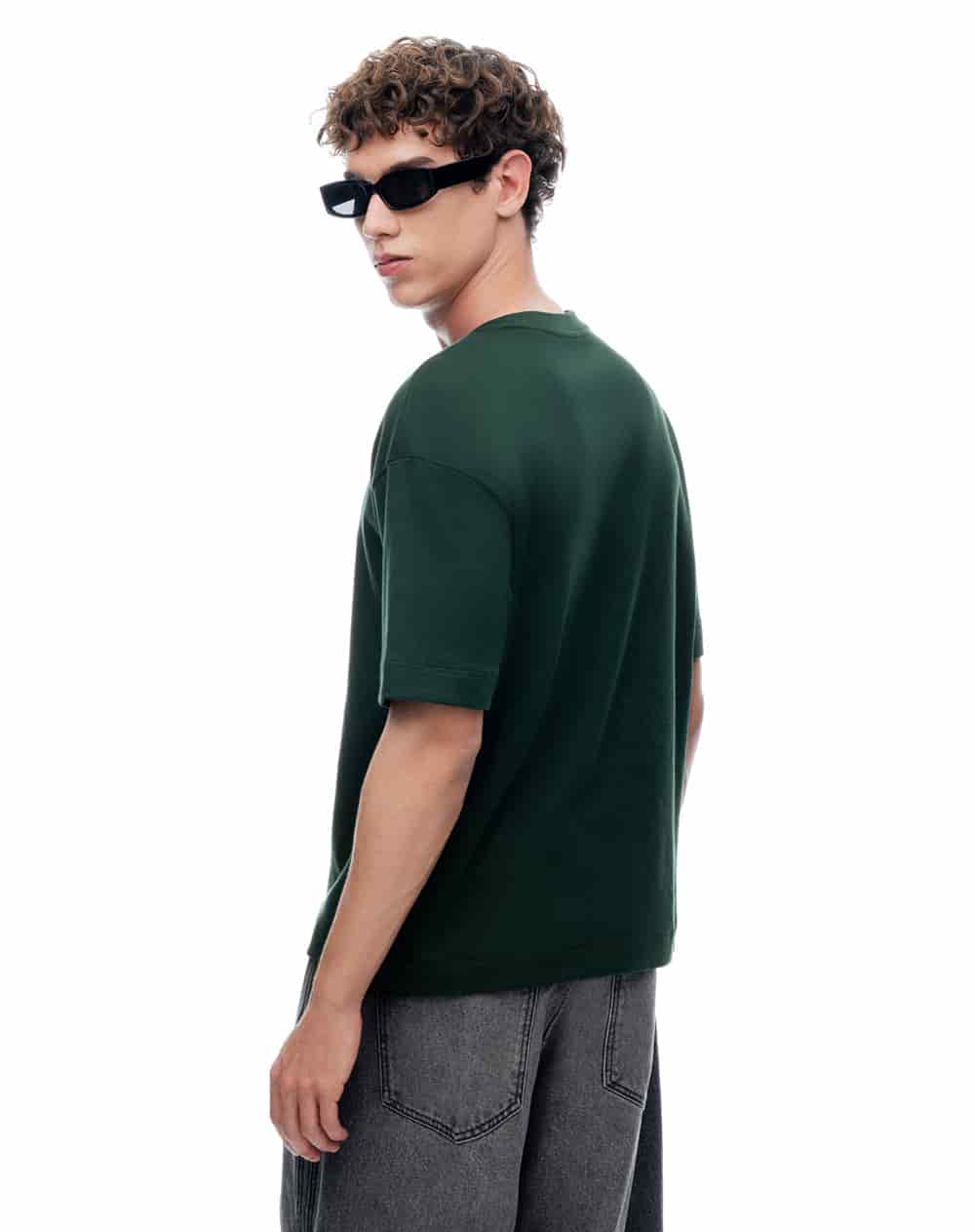 Camiseta manga corta regular verde hombre - miniatura 2