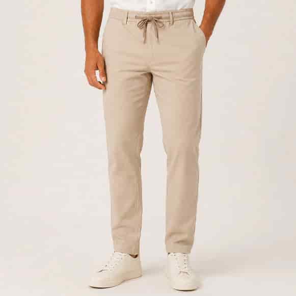 PANTALON RESORTADO 100% POLIESTER HOMBRE - miniatura 5