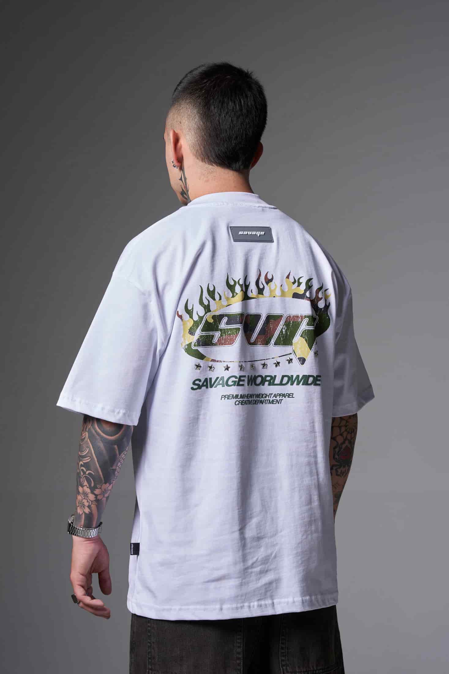T shirt crema camuflaje 250 gramos - miniatura 4