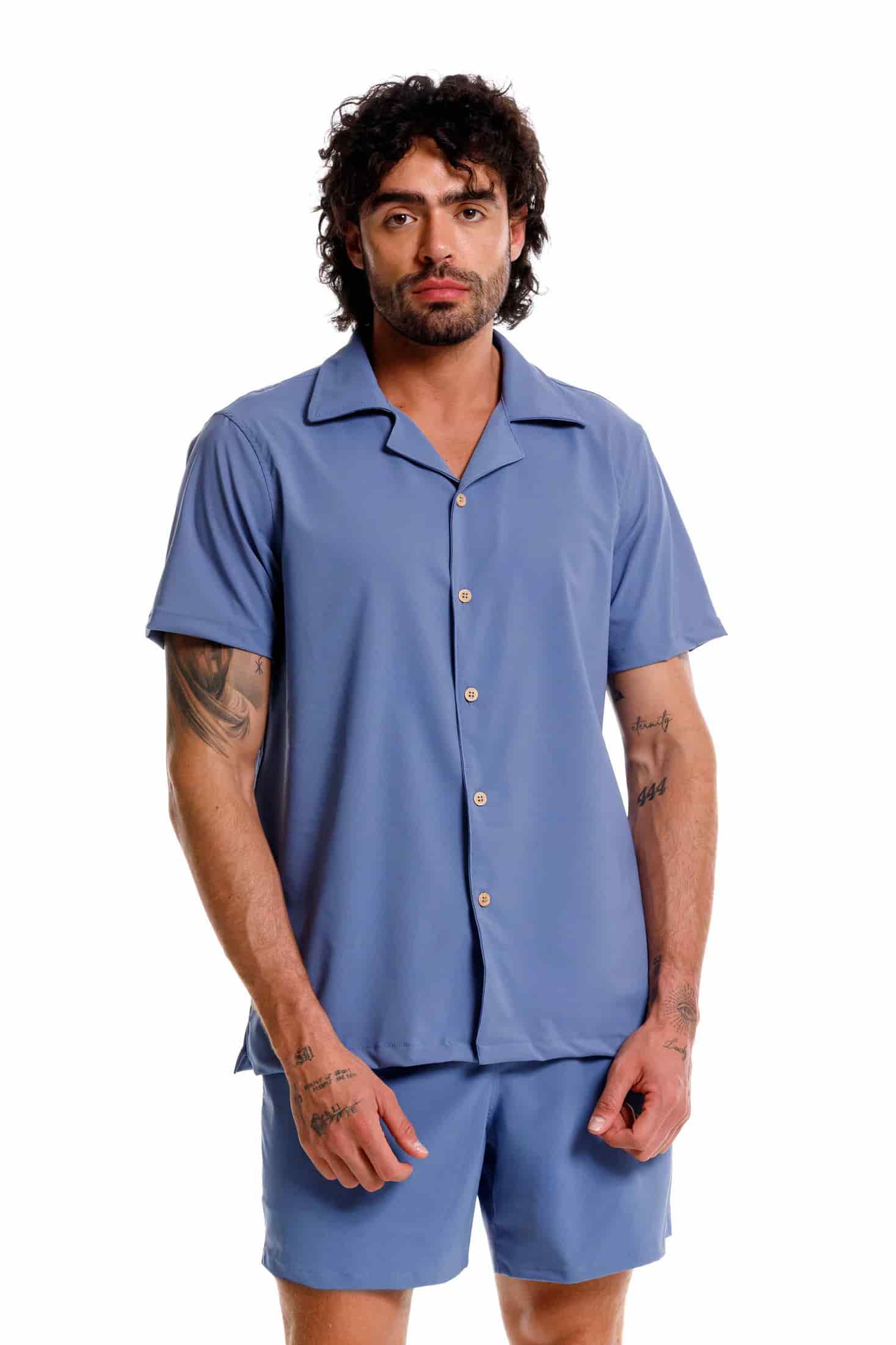 Camisa Playera Azul - miniatura 1