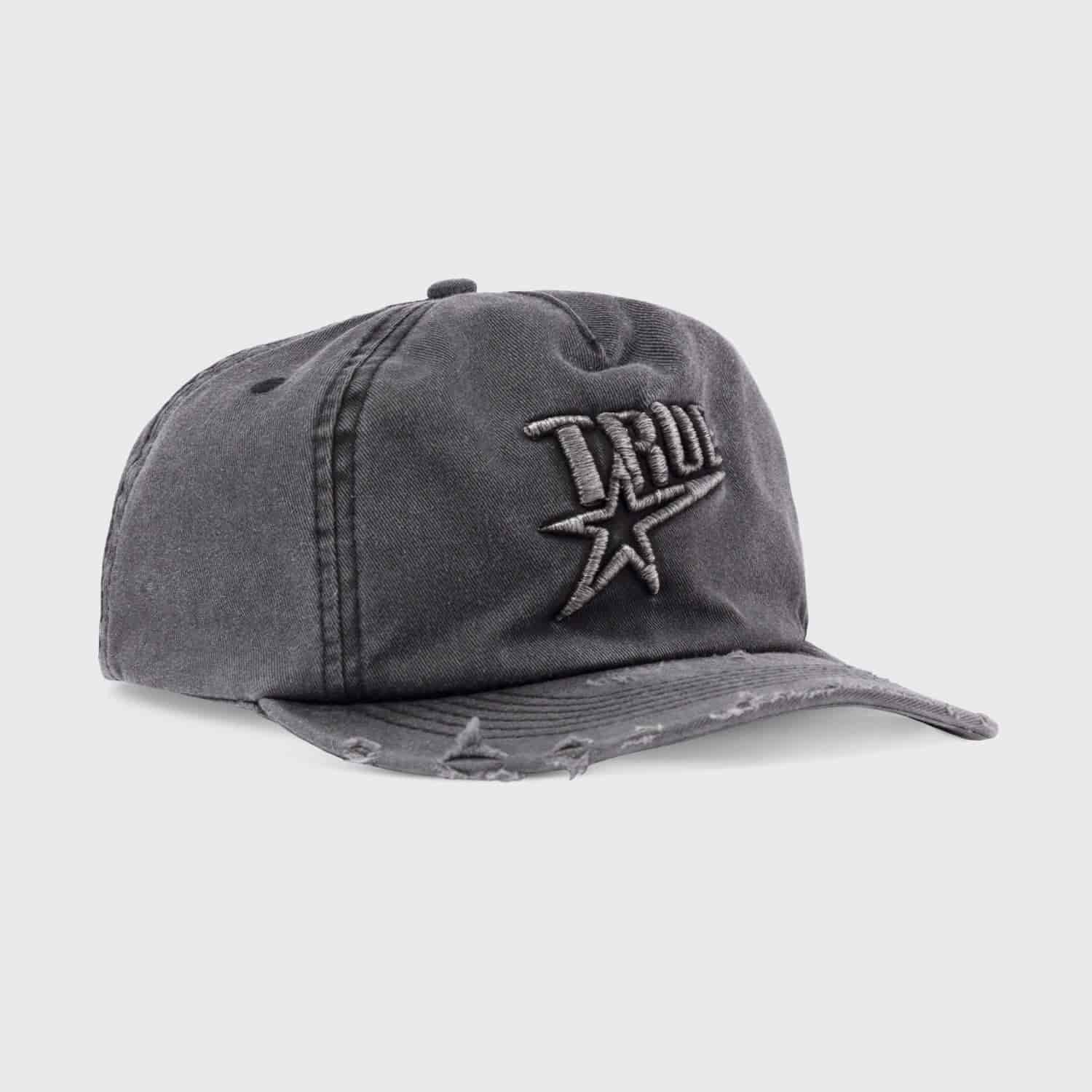 Star Washed Golfer Cap - Black - miniatura 1