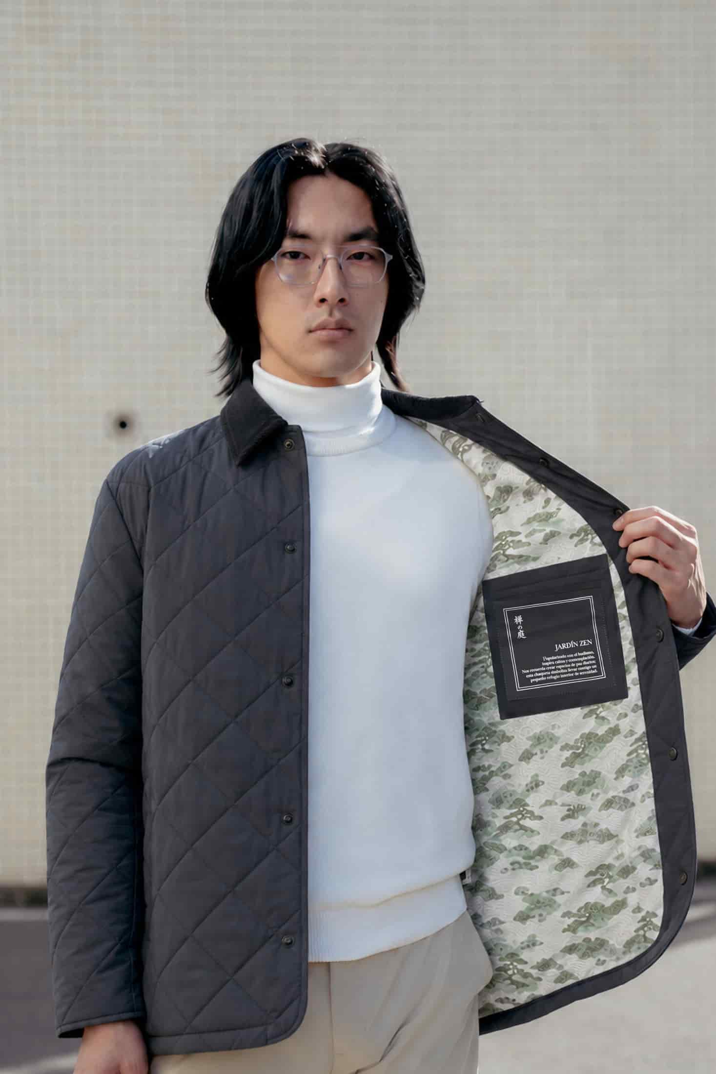 Chaqueta Alcolchada Rombos Gris - miniatura 3