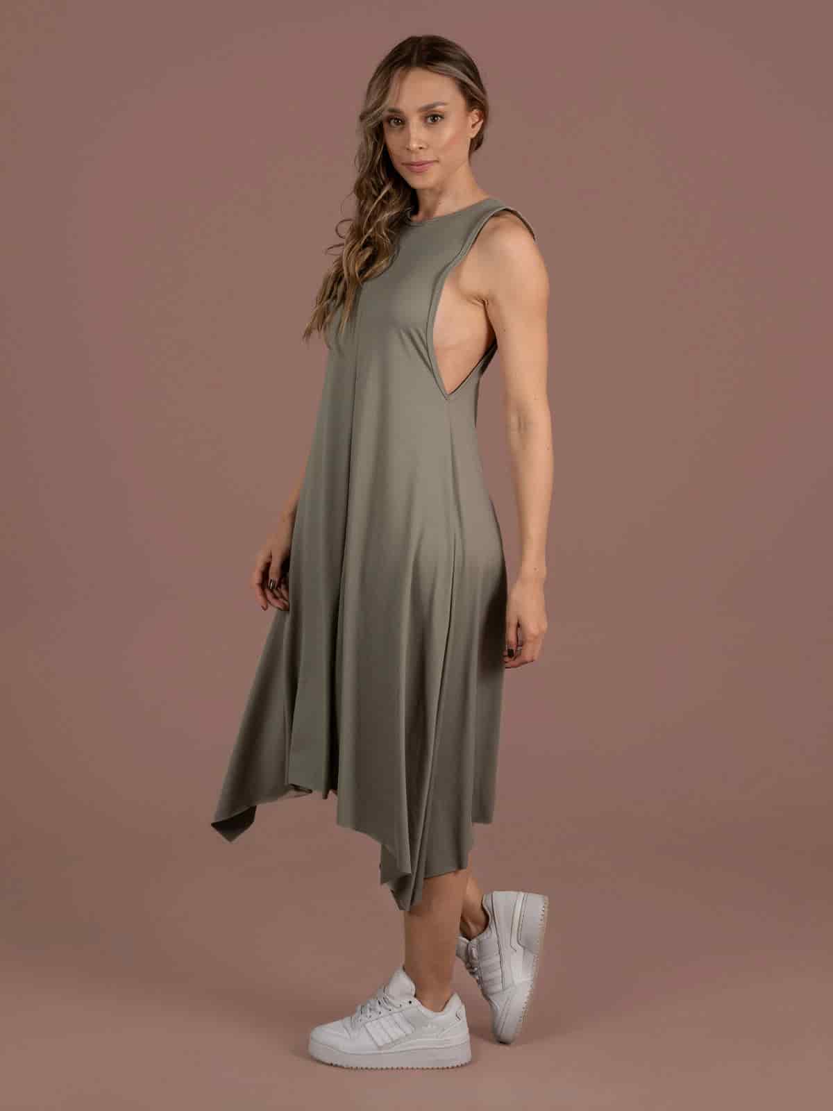 Vestido danila melon verde seco - miniatura 4