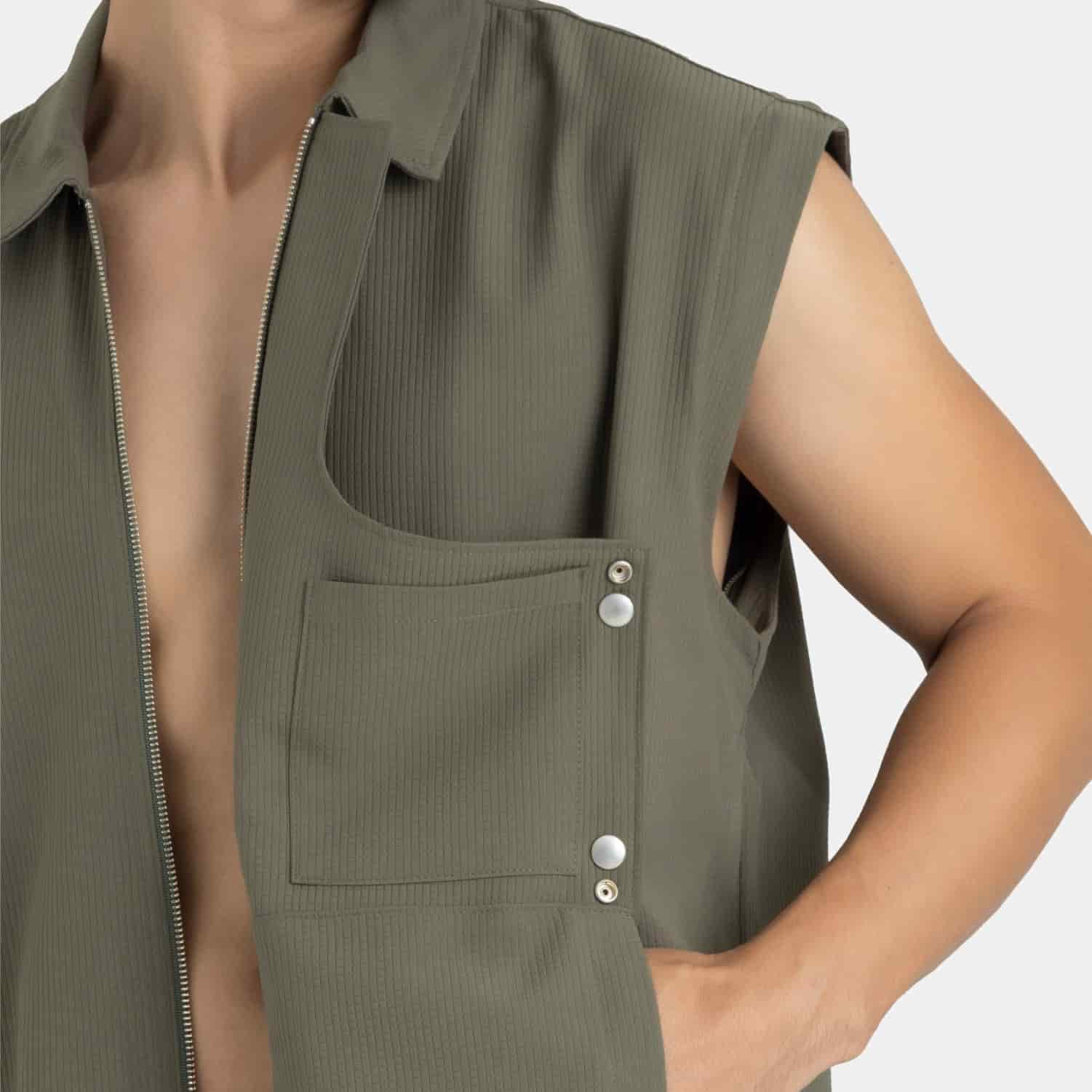 Convertible Utility Jacket Military Green - miniatura 14