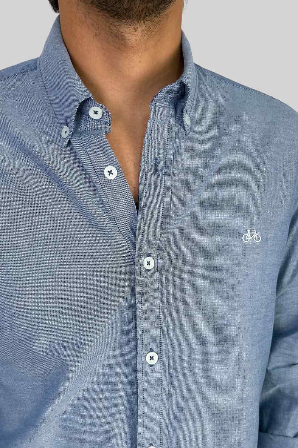 CAMISA OXFORD DOTTED BLUE - miniatura 2