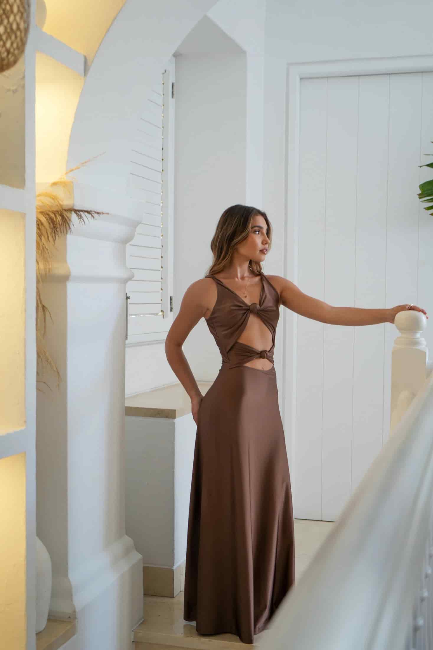 Aurora dress - Brown - miniatura 6