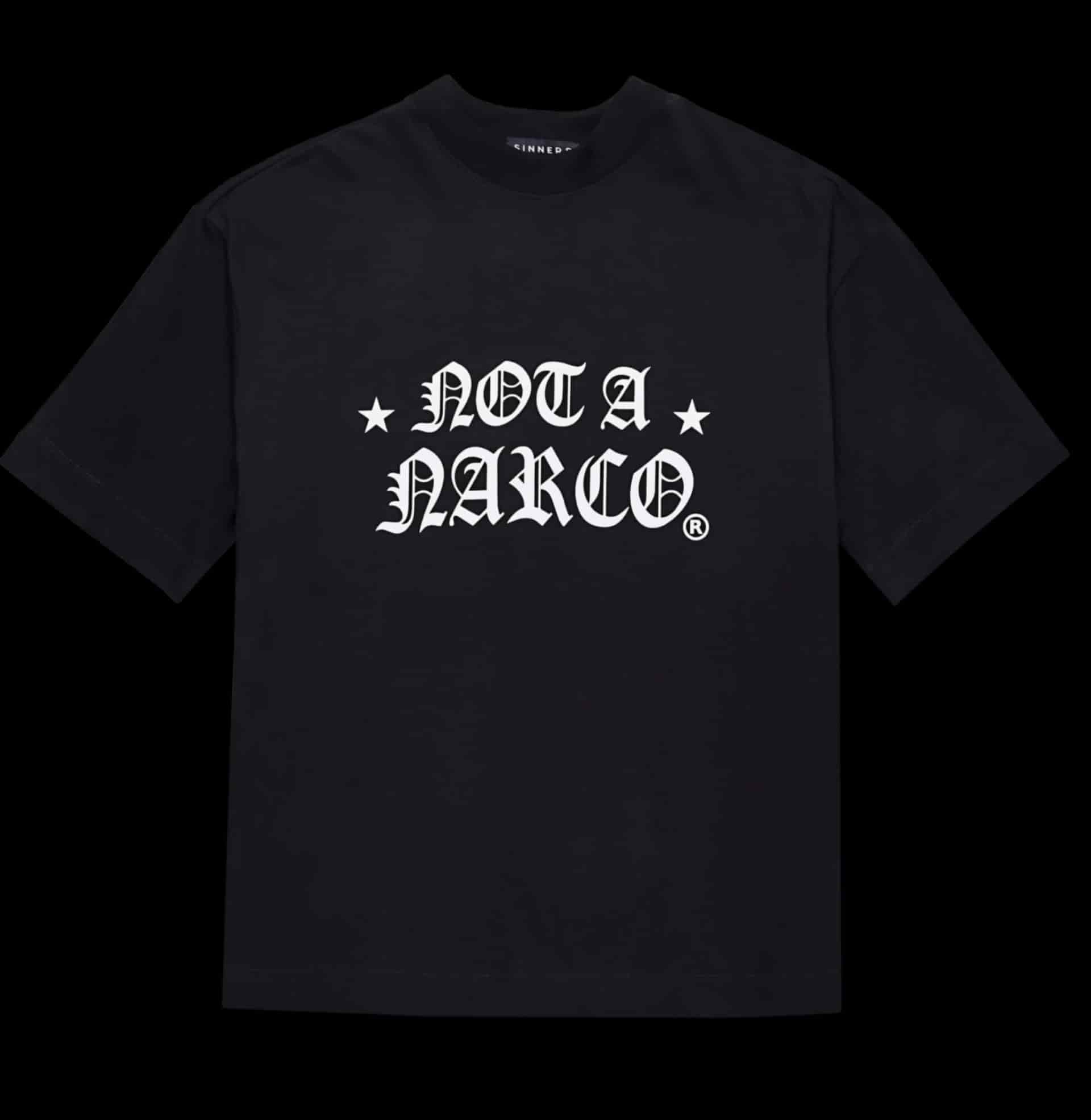 NOT A NARCO STAR BLACK T-SHIRT - miniatura 1