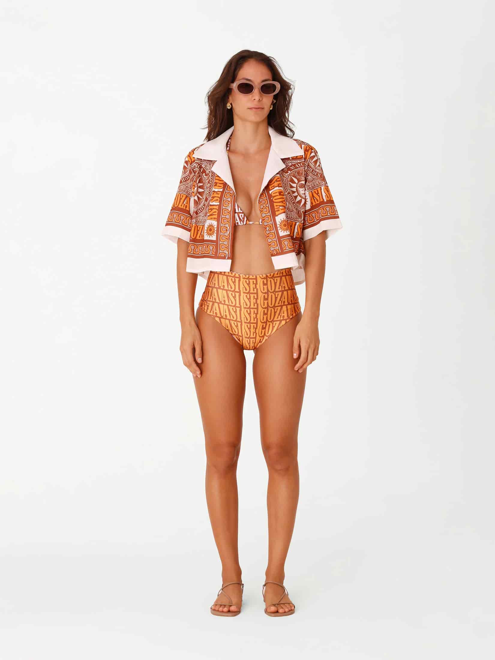 Cropped Blouse Goza - Terracota - miniatura 1