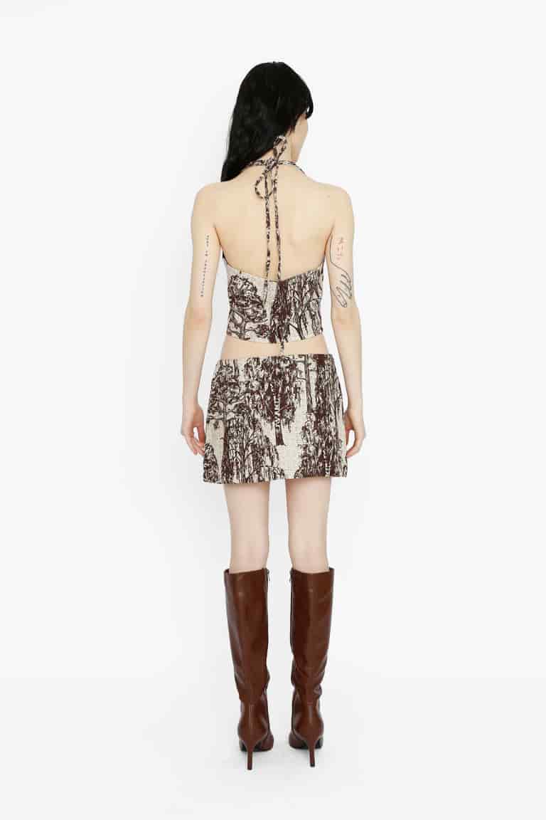 Halter Vest In Brown Willow - miniatura 2