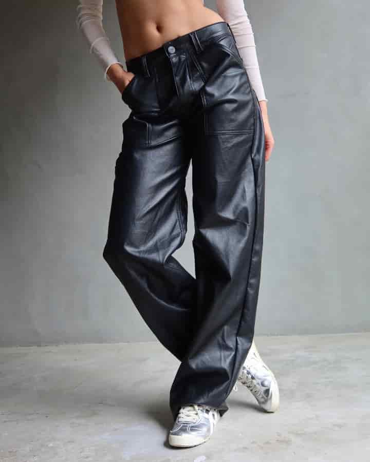 PANTALÓN DE CUERINA NEGRO MIAMI VICE - miniatura 6