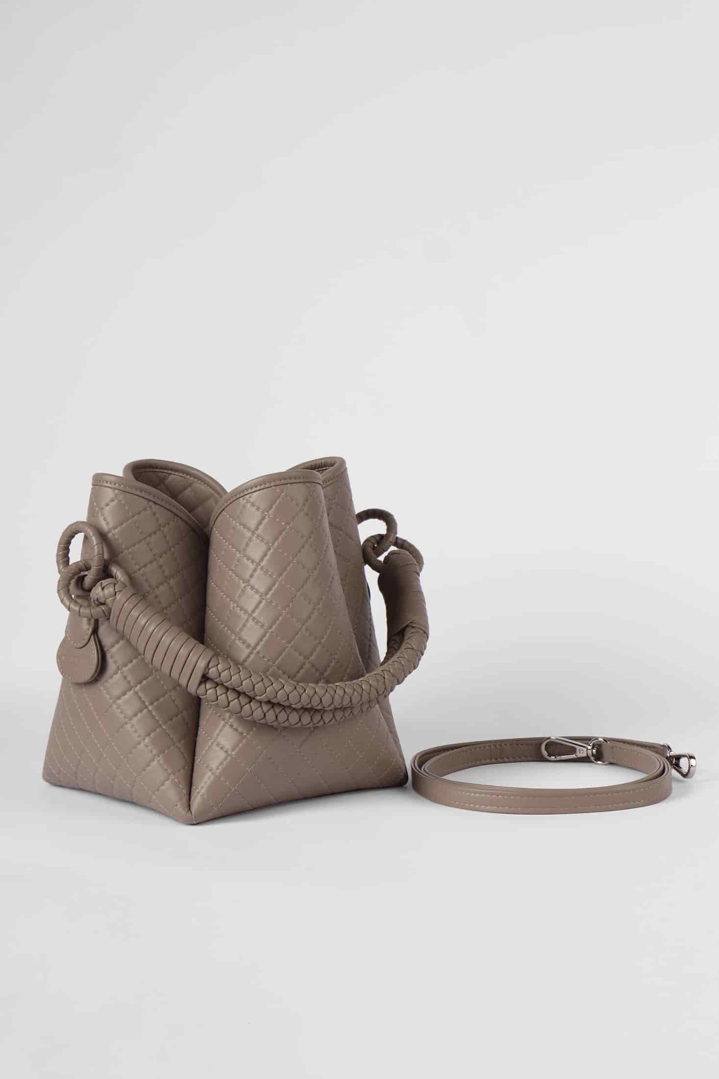 Tulip Bucket Bag, Taupe - miniatura 4