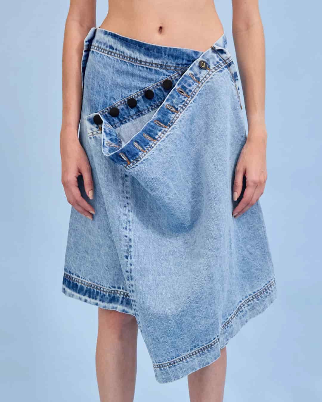 Falda CANELÓN AZUL FROSTED - miniatura 3