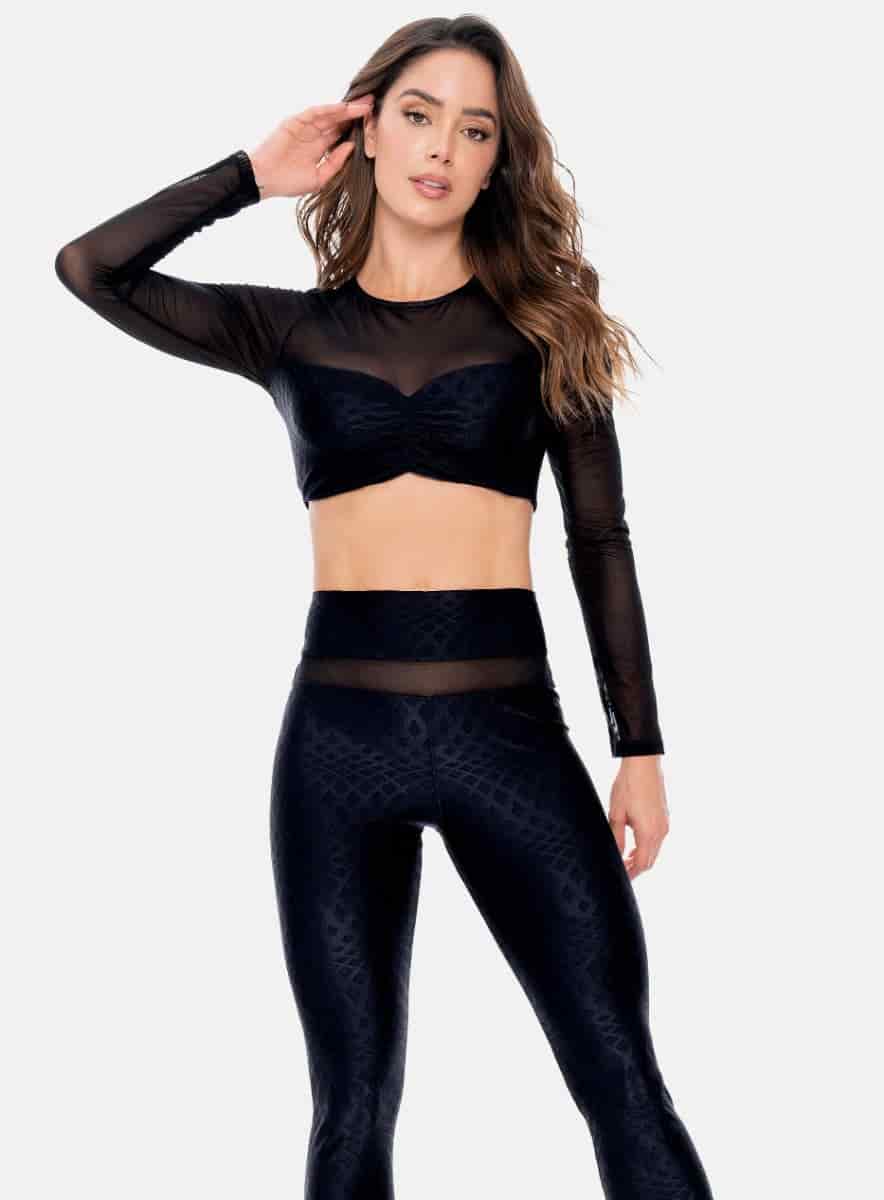 TOP DEPORTIVO EN TELA JACQUARD CON RECOGIDO - PRECIO ESPECIAL - miniatura 2