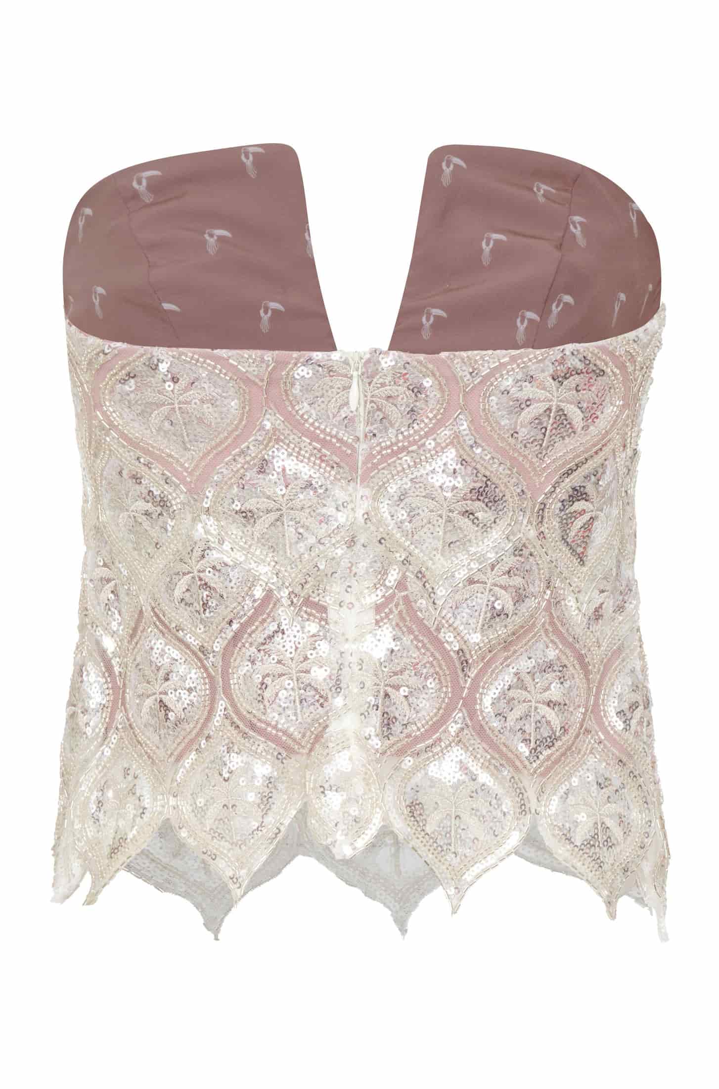 Luciana Palms Sequined Top / Silver - miniatura 2