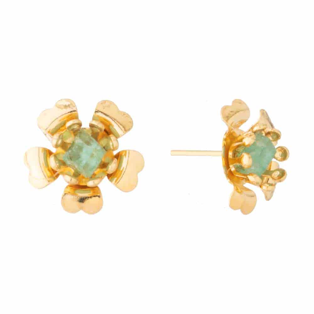 Aretes Topo Pequeña Flor - miniatura 1