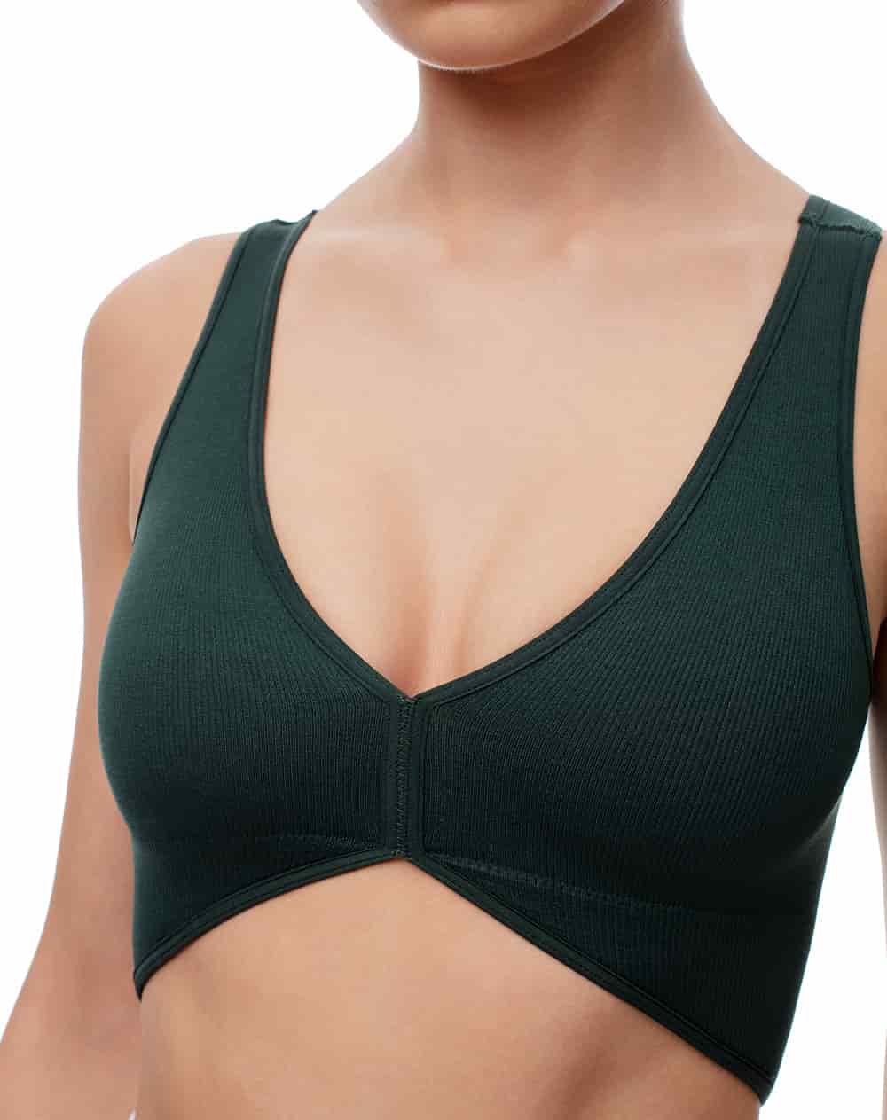 Top + legging deportivo verde mujer - miniatura 4