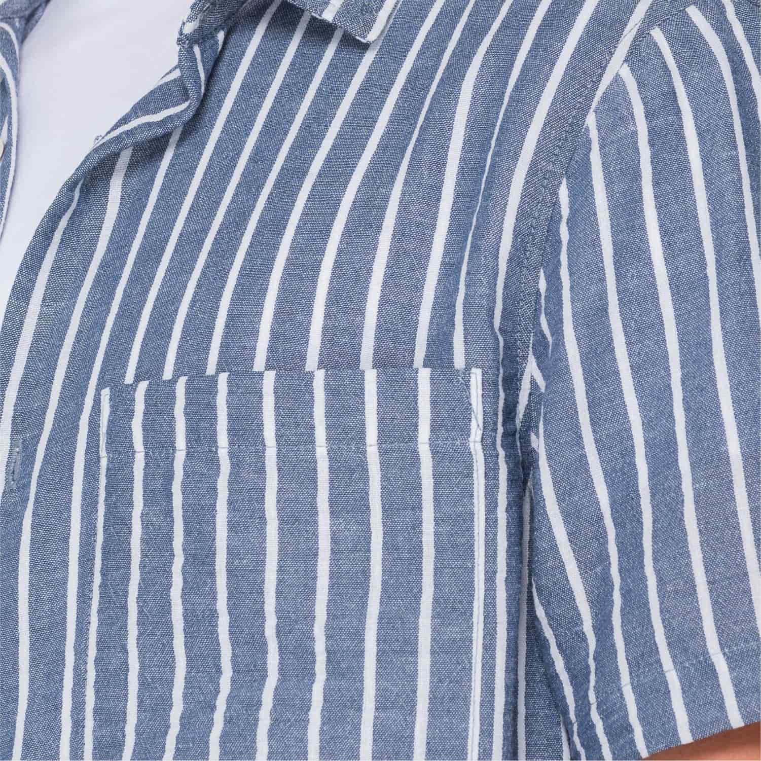 Vertical Stripes S/S Shirt Light Blue - miniatura 5