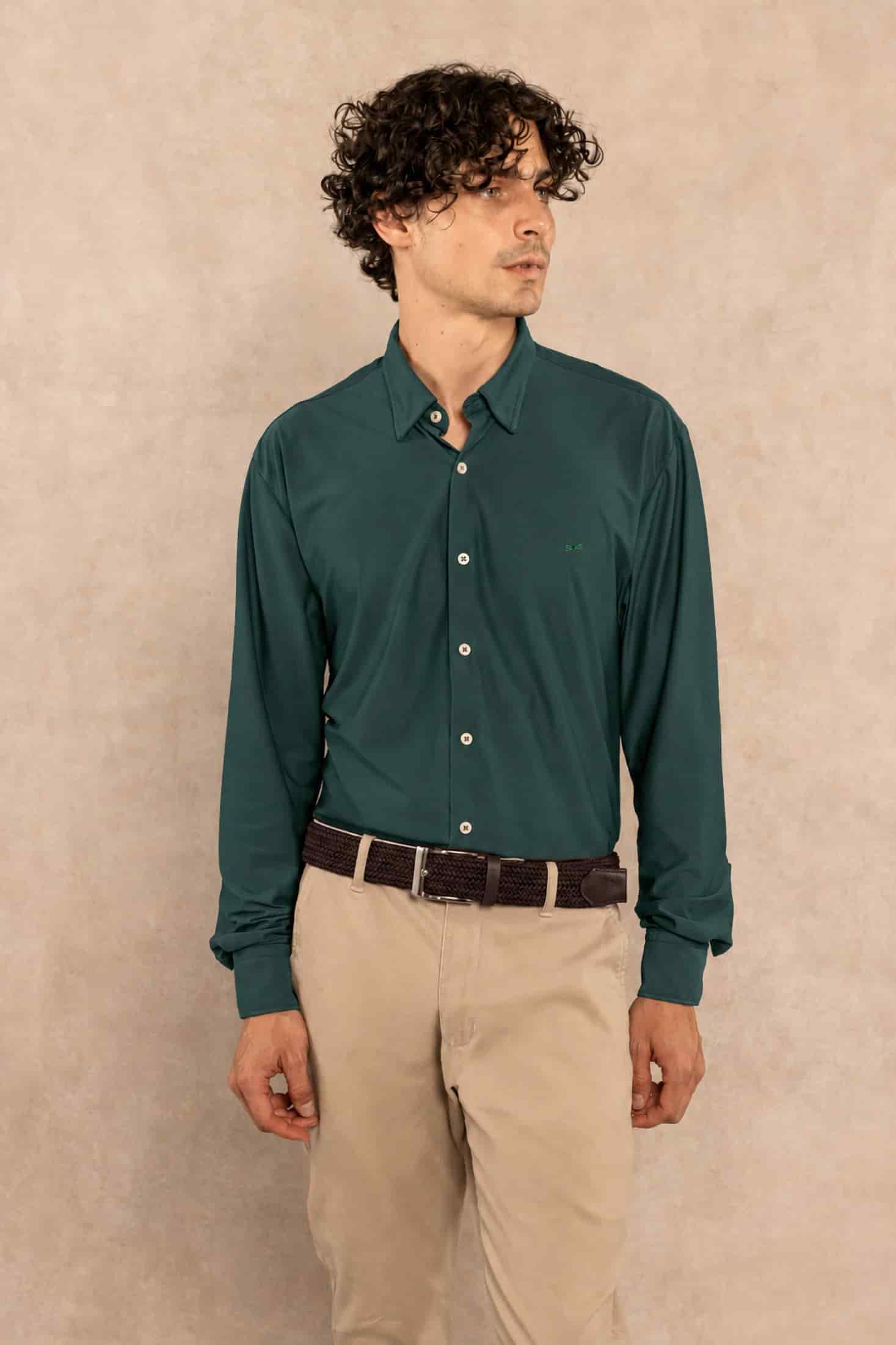 Camisa Performance Oxford Esmerald - miniatura 3