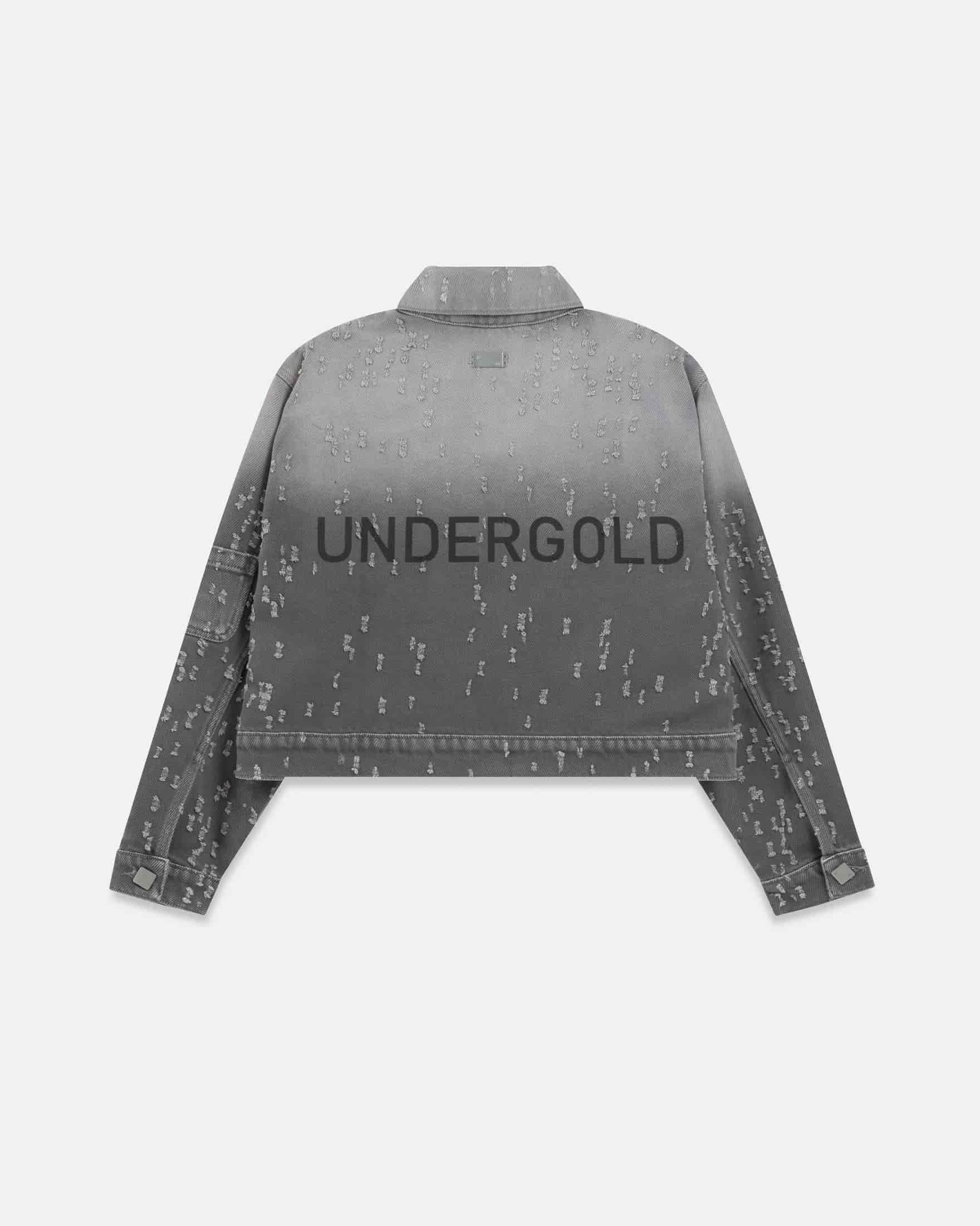 W Holy State UNDRGLD Ripped Jacket Washed Gray - miniatura 1