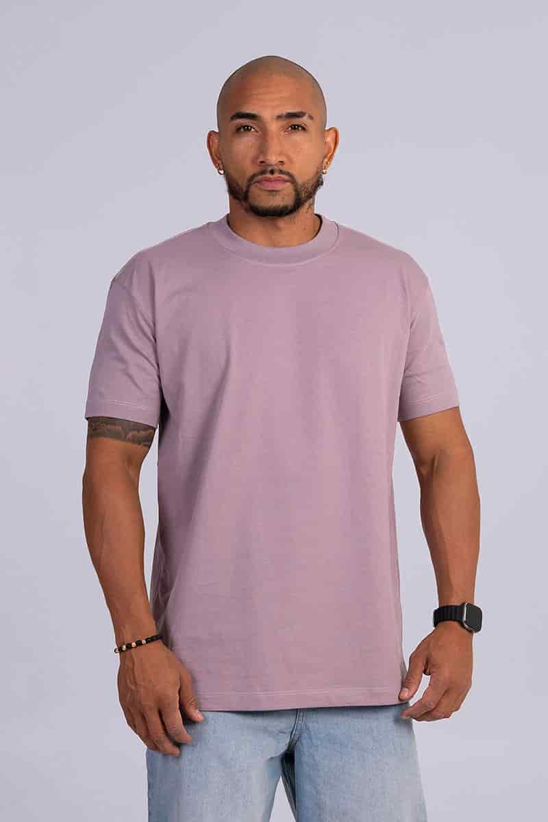 Camiseta regular básica lila - miniatura 3
