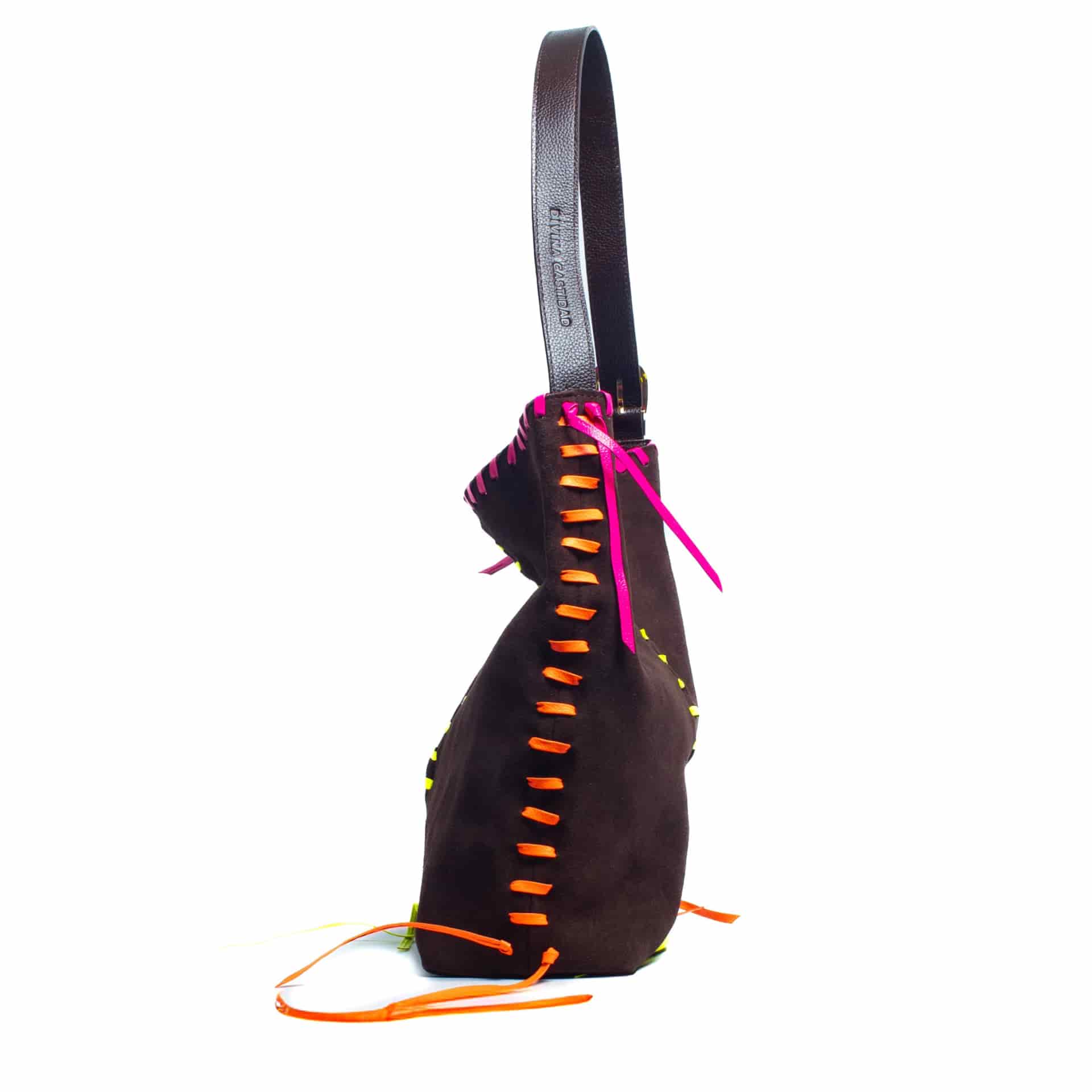 PIÑATA BAG - miel x cintas cuero neón - miniatura 2