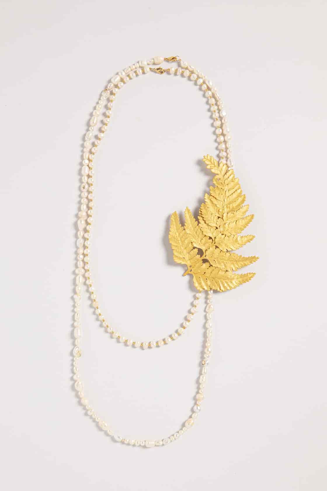 LACE FERN NECKLACE AND PIN - miniatura 3