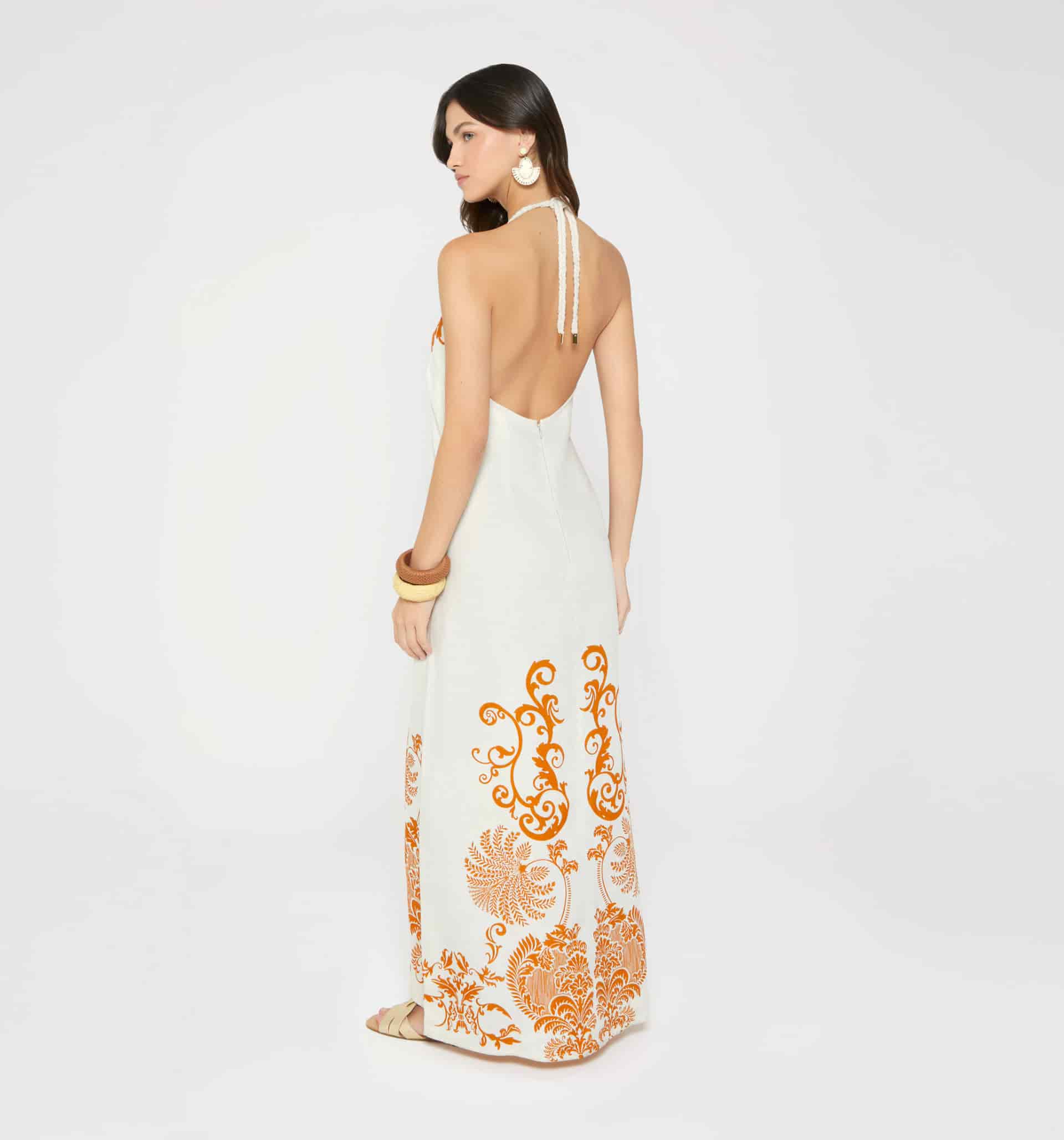 Vestido largo con amarre - miniatura 4