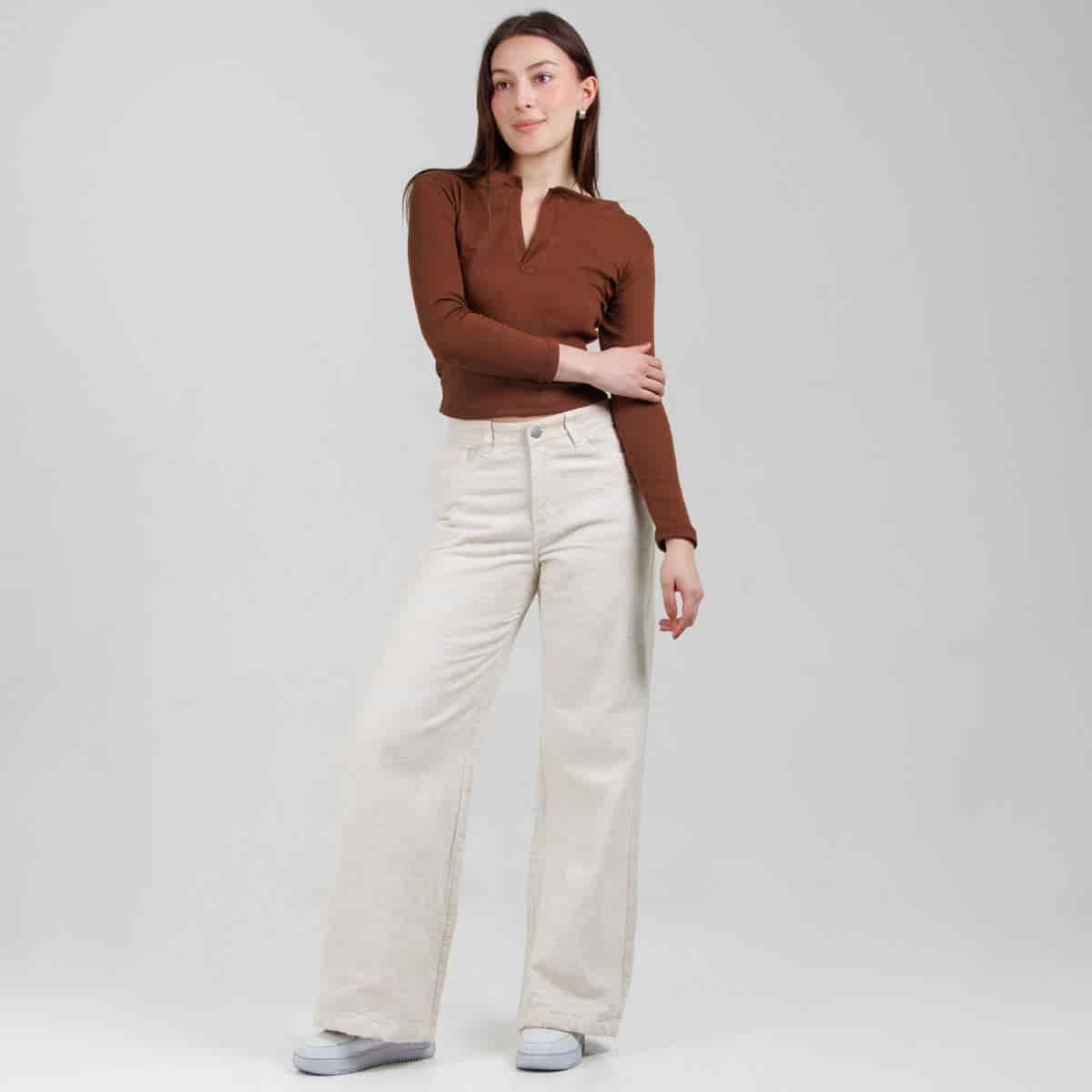 Jean Wide Leg Marfil Ax-3070 Rigido - miniatura 1