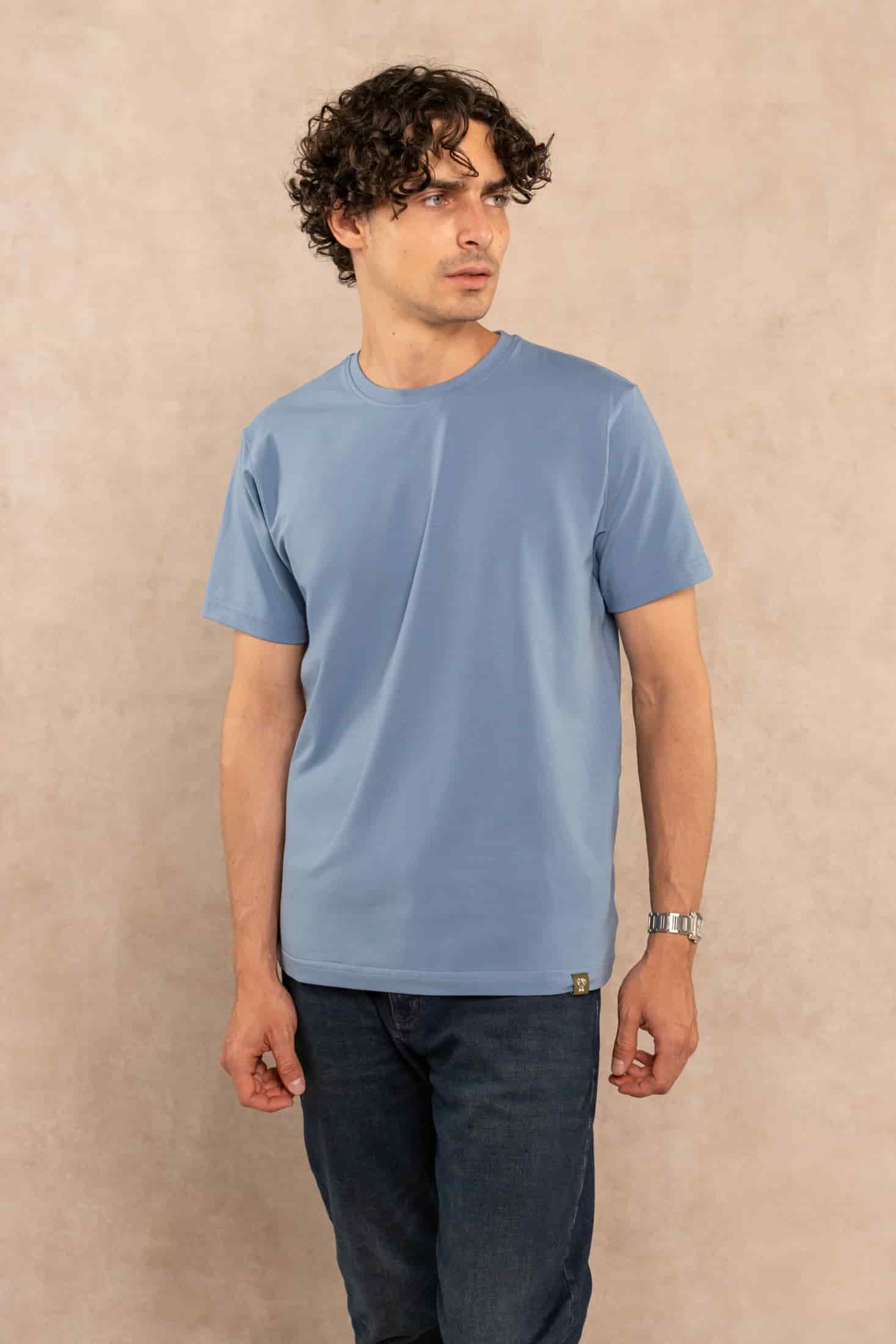 Camiseta Antimanchas Azul Chino - Talla Regular - miniatura 3