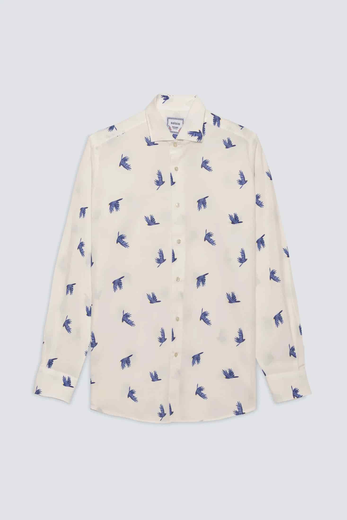 Men's cotton shirt white prosperita - miniatura 1