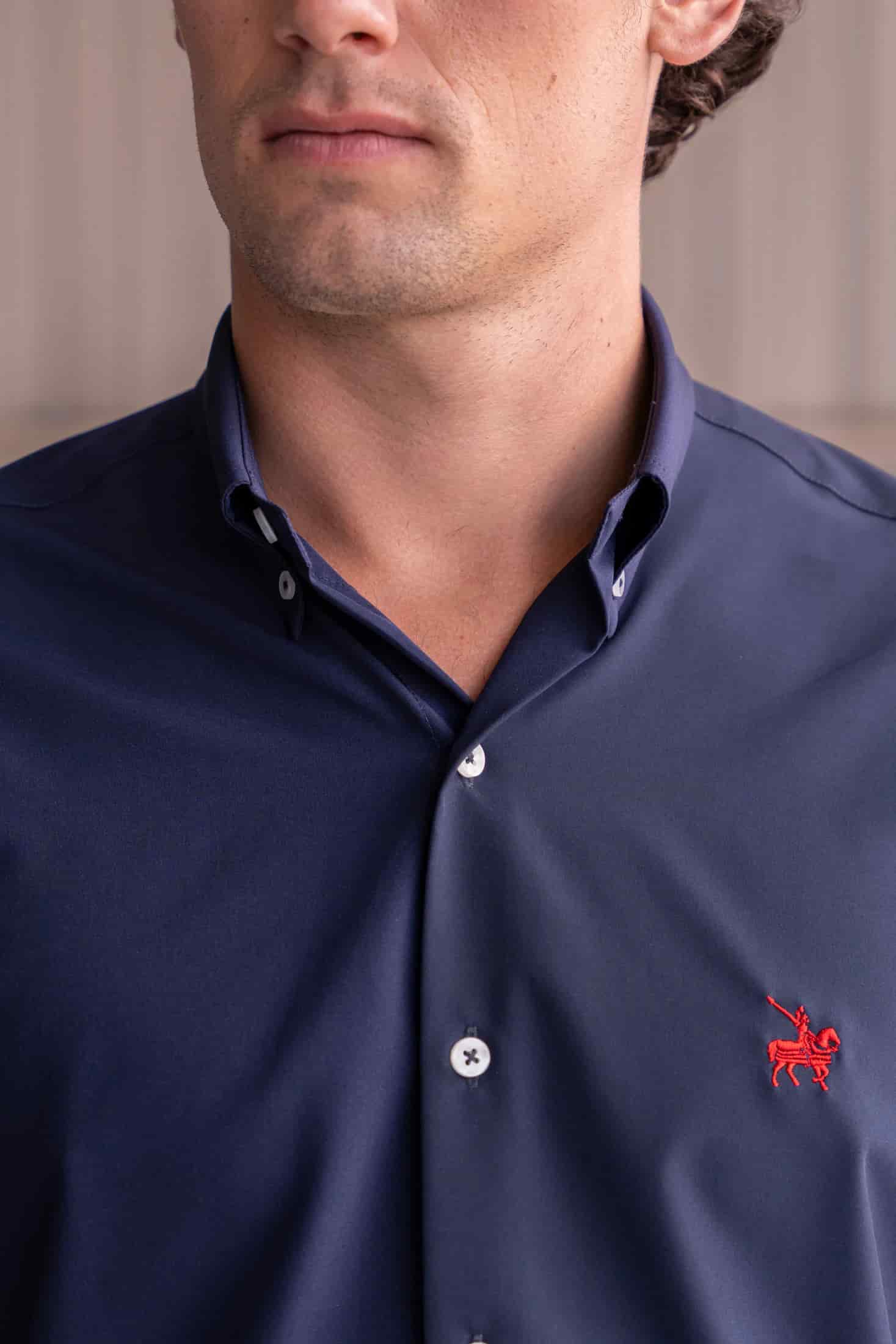 Camisa Motion Hombre Azul Oscuro - miniatura 4