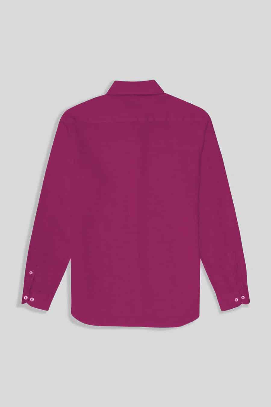 Men's linen shirt fuxia - miniatura 3