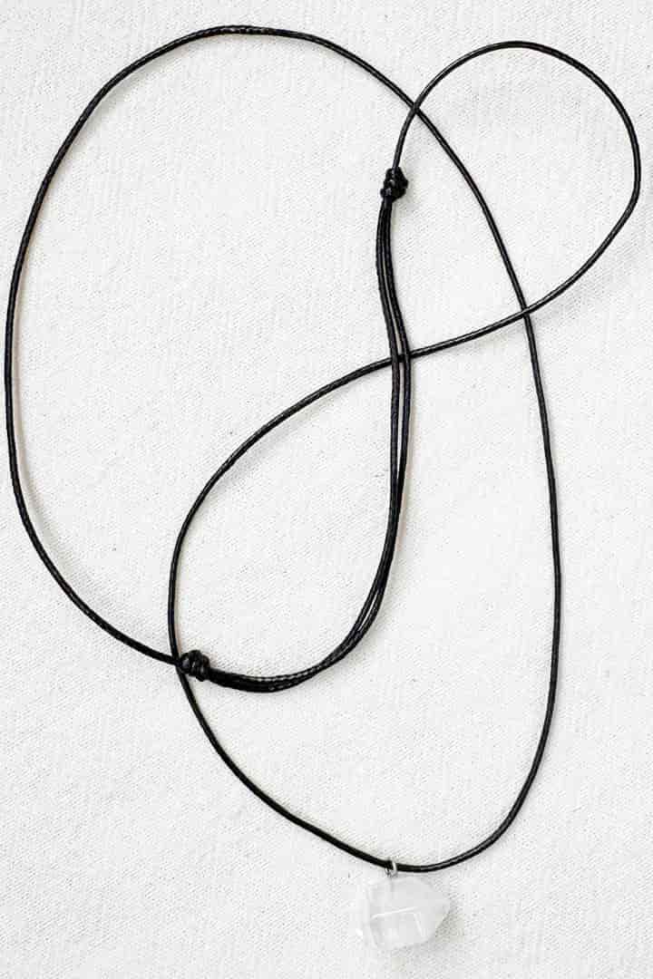 Collar cuerda cristal hexágono - miniatura 2