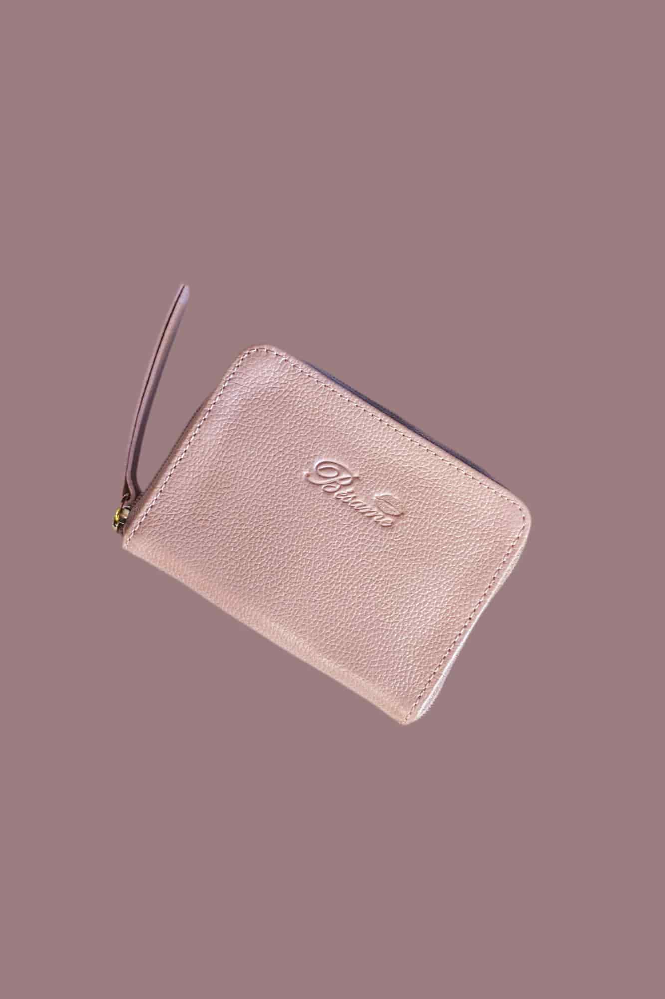 Miniwallet en cuero palo rosa bésame - miniatura 2
