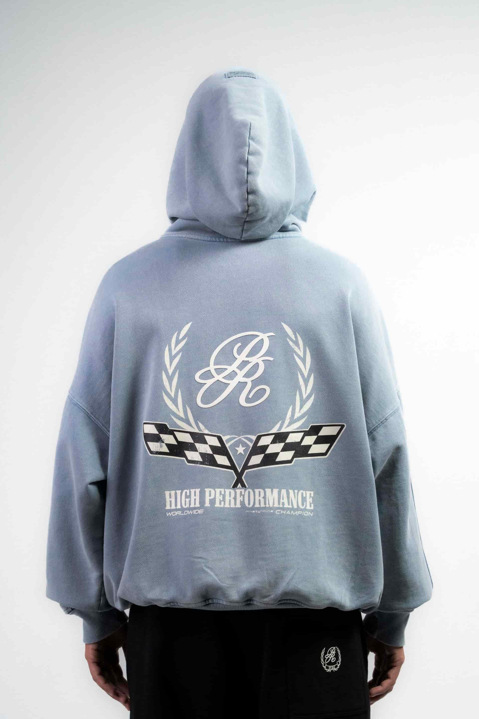 Overdrive Washed Blue Hoodie - miniatura 3