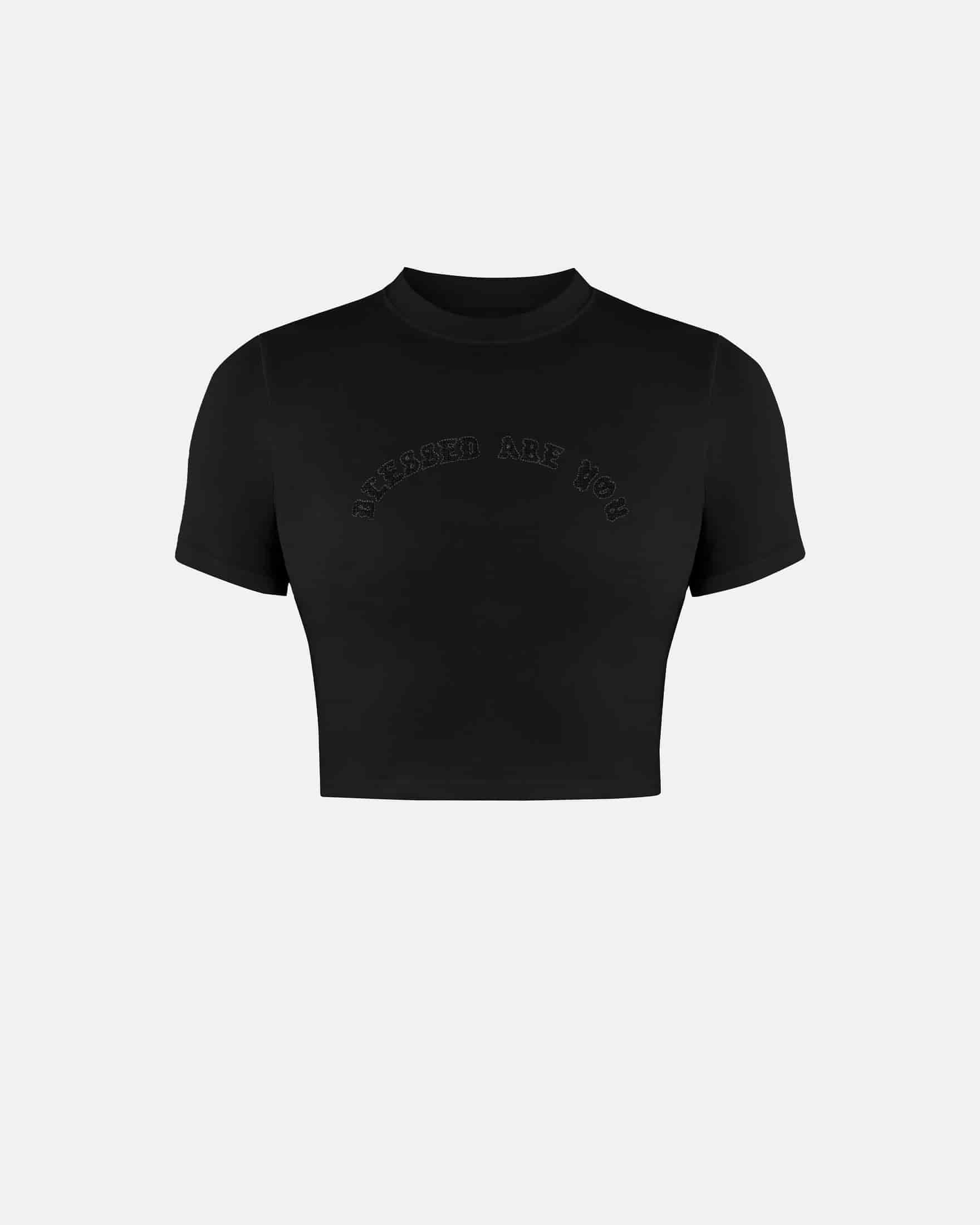Capsule Blessed Are You Baby Tee Black - miniatura 1