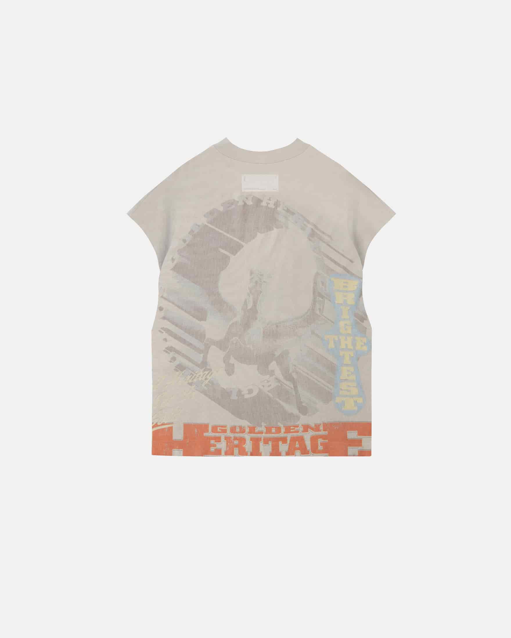 Golden Heritage Pegasus Sleeveless Tshirt Cream - miniatura 3